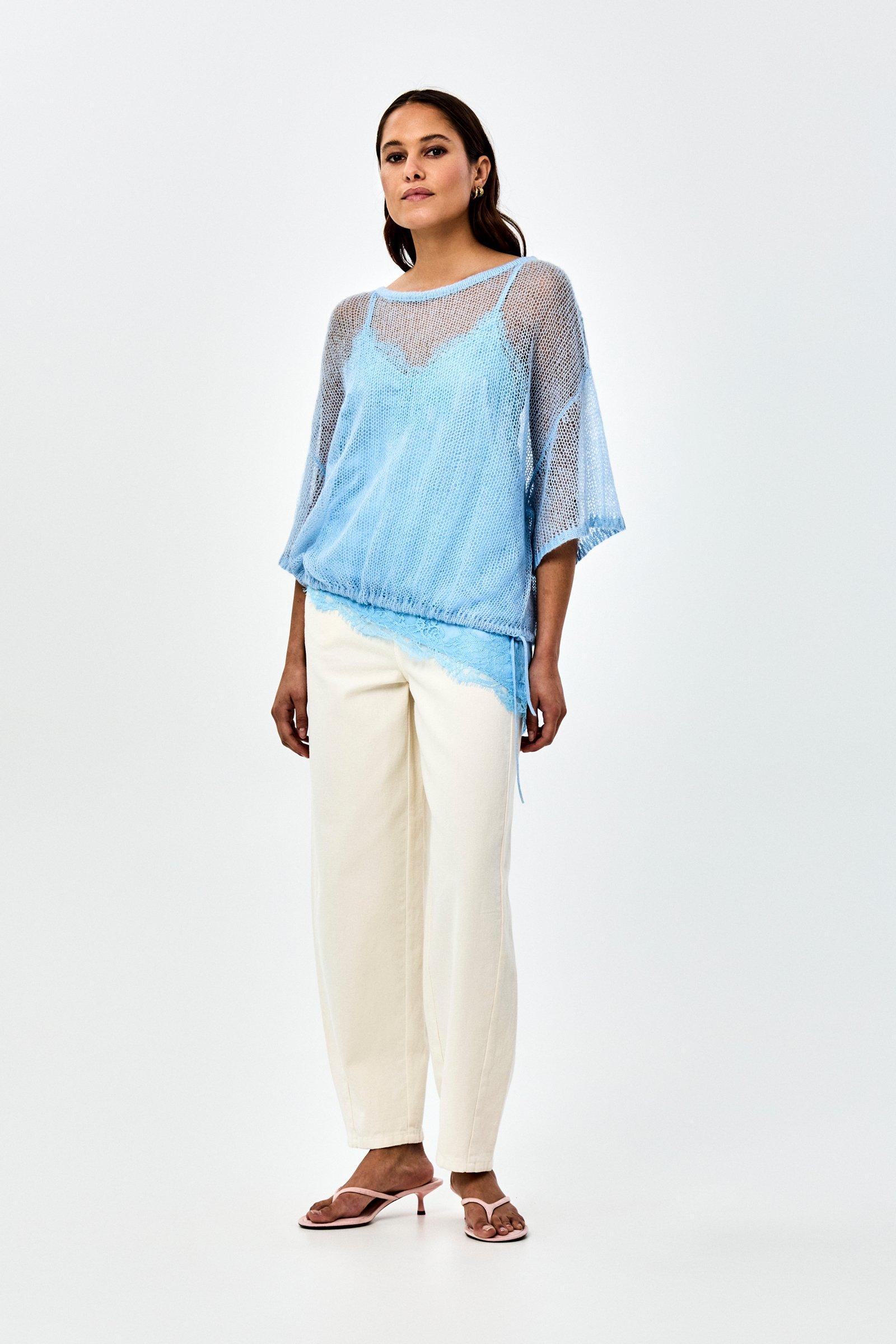 CKS - PHEBEL - haut tricot&eacute; - bleu