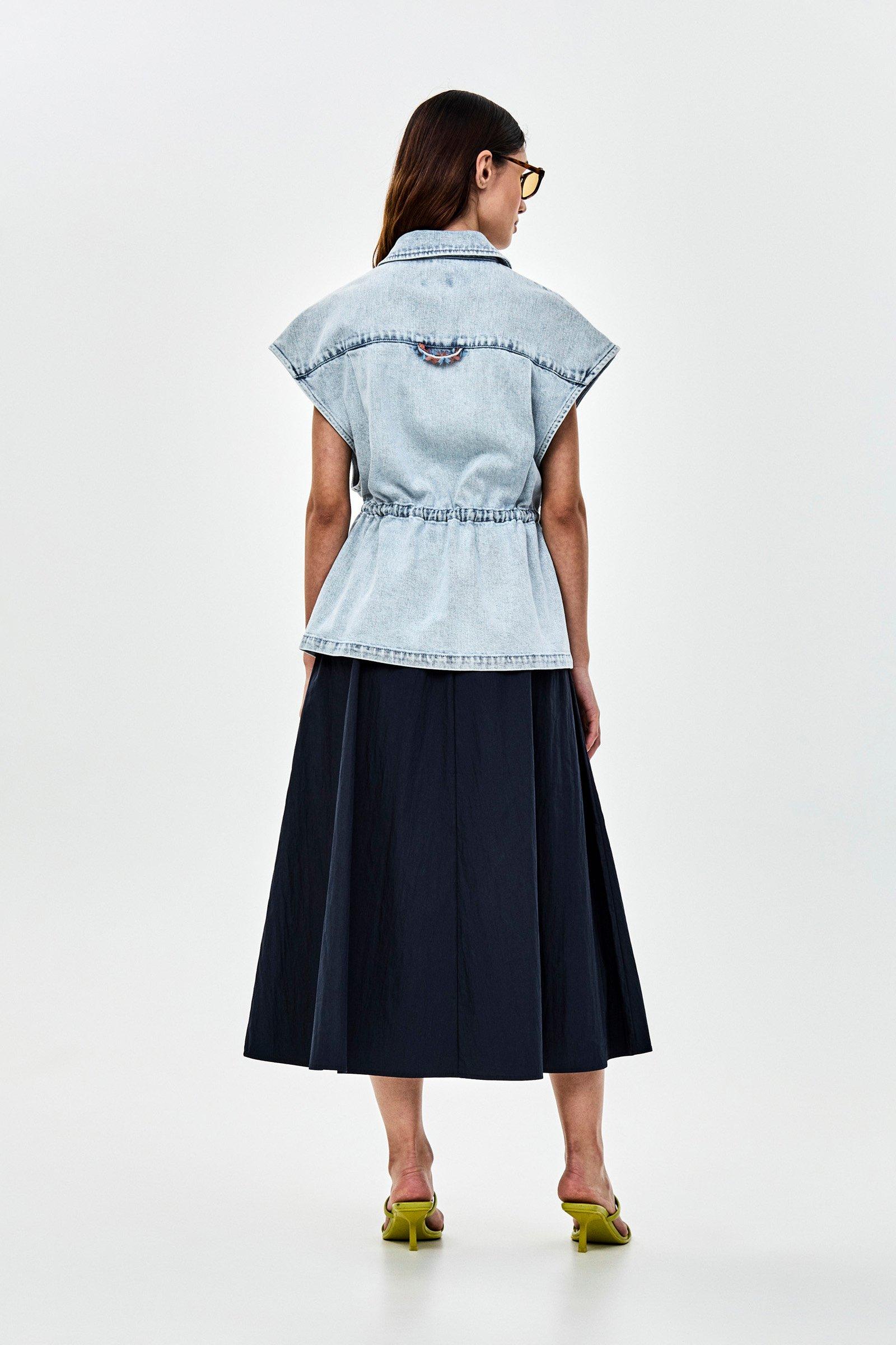 CKS - SKALLIENO - long skirt - dark grey