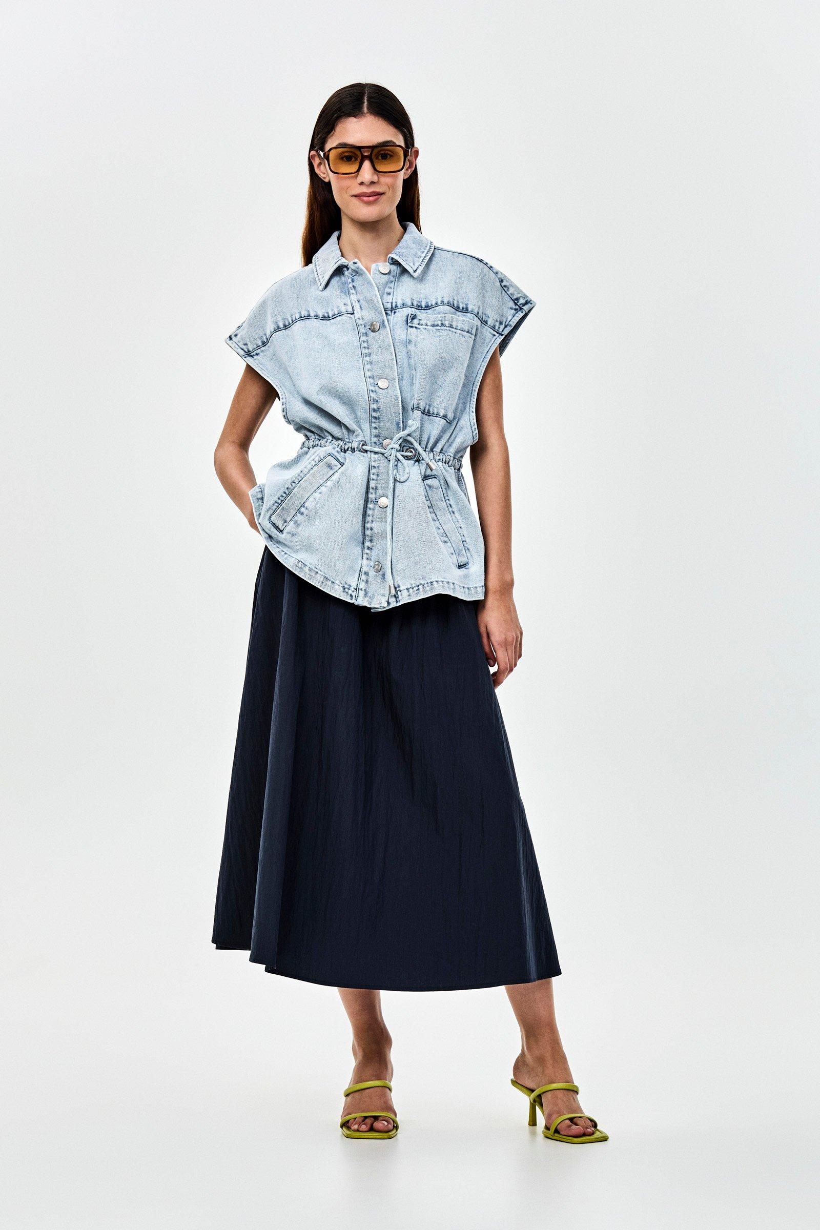 CKS - SKALLIENO - long skirt - dark grey