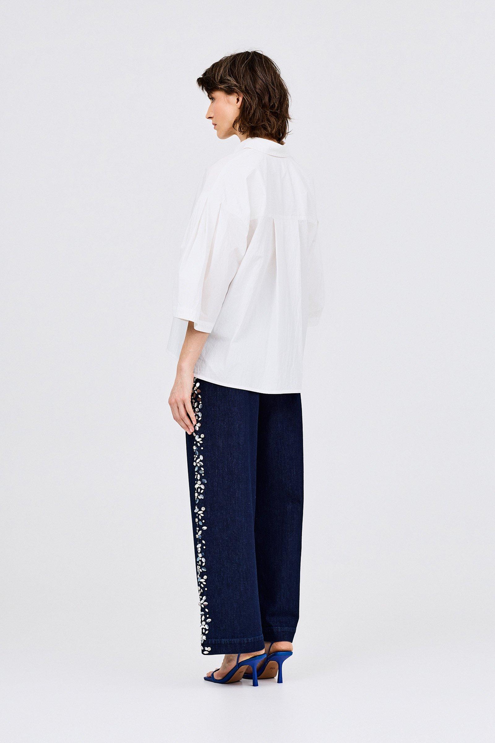 CKS - TIARE - lange broek - donkerblauw