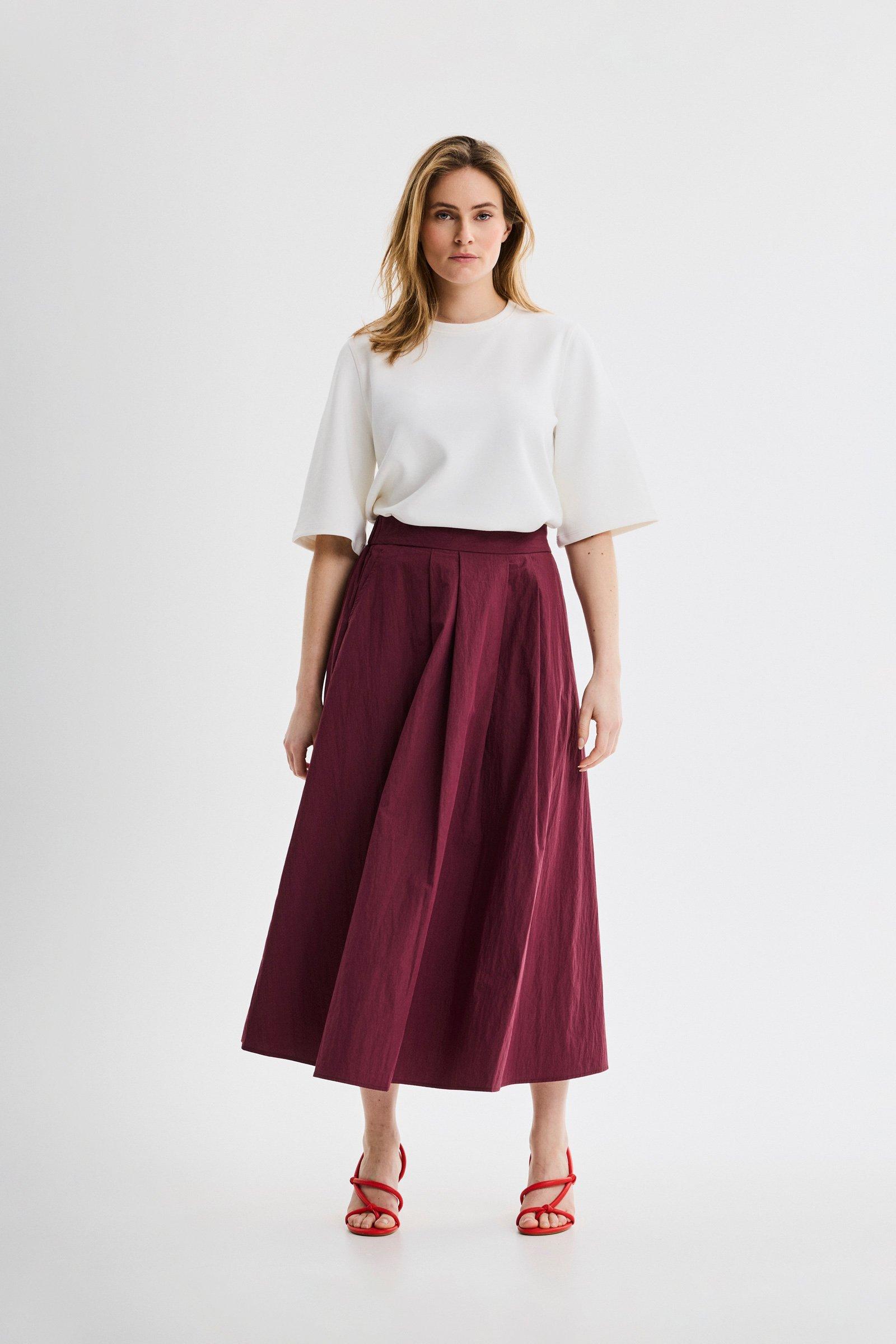 CKS - SKORIENT - long skirt - burgundy