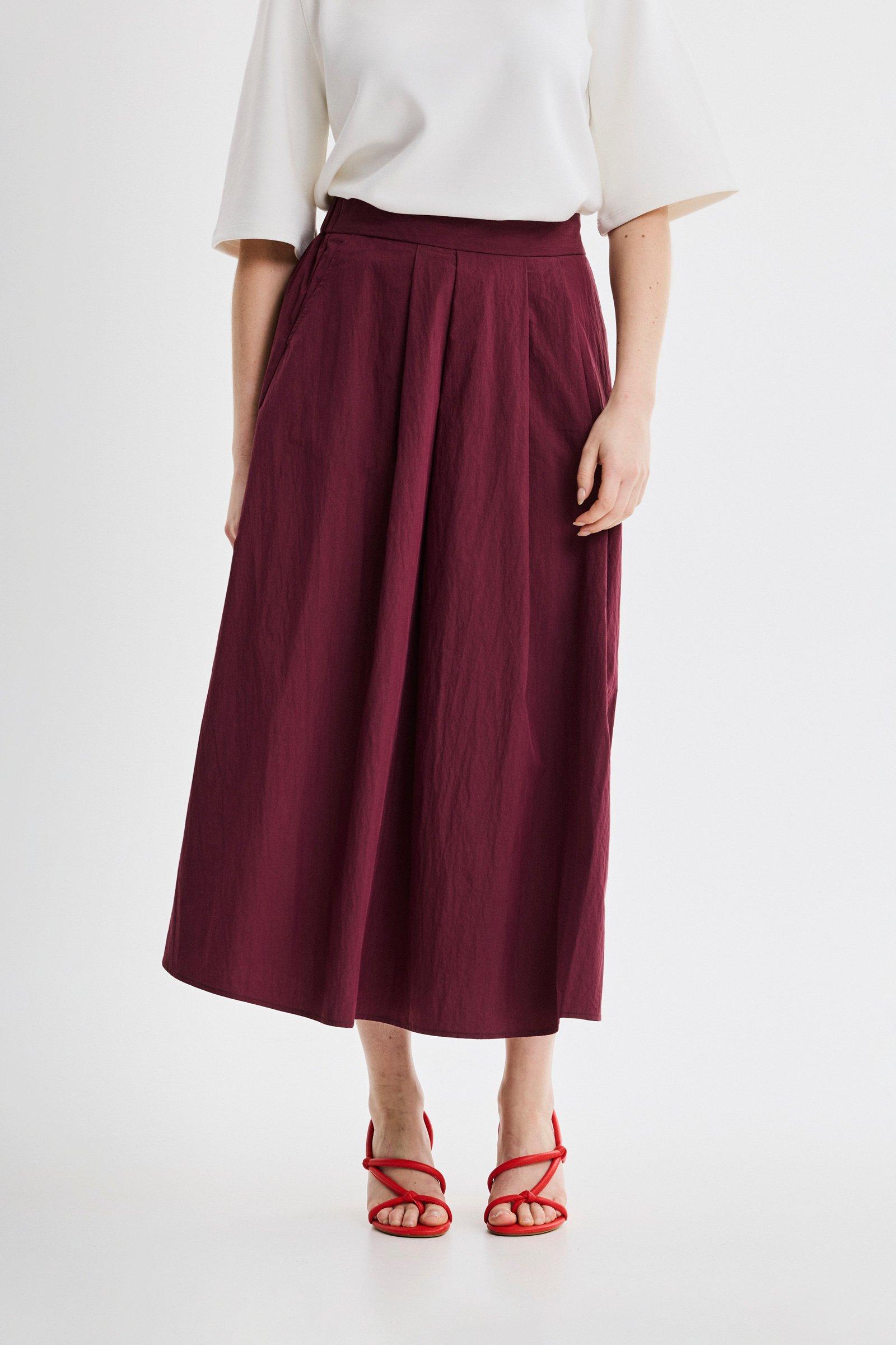 CKS - SKORIENT - long skirt - burgundy