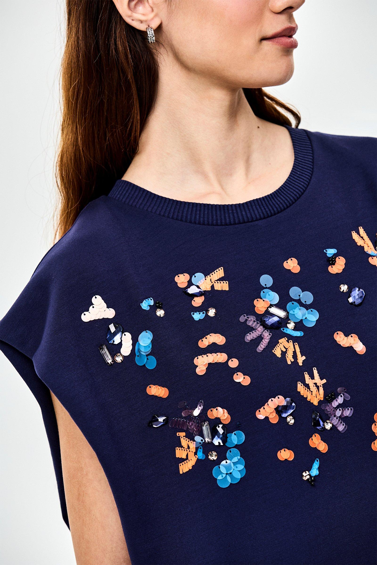 CKS - DWAP - robe courte - bleu fonc&eacute;