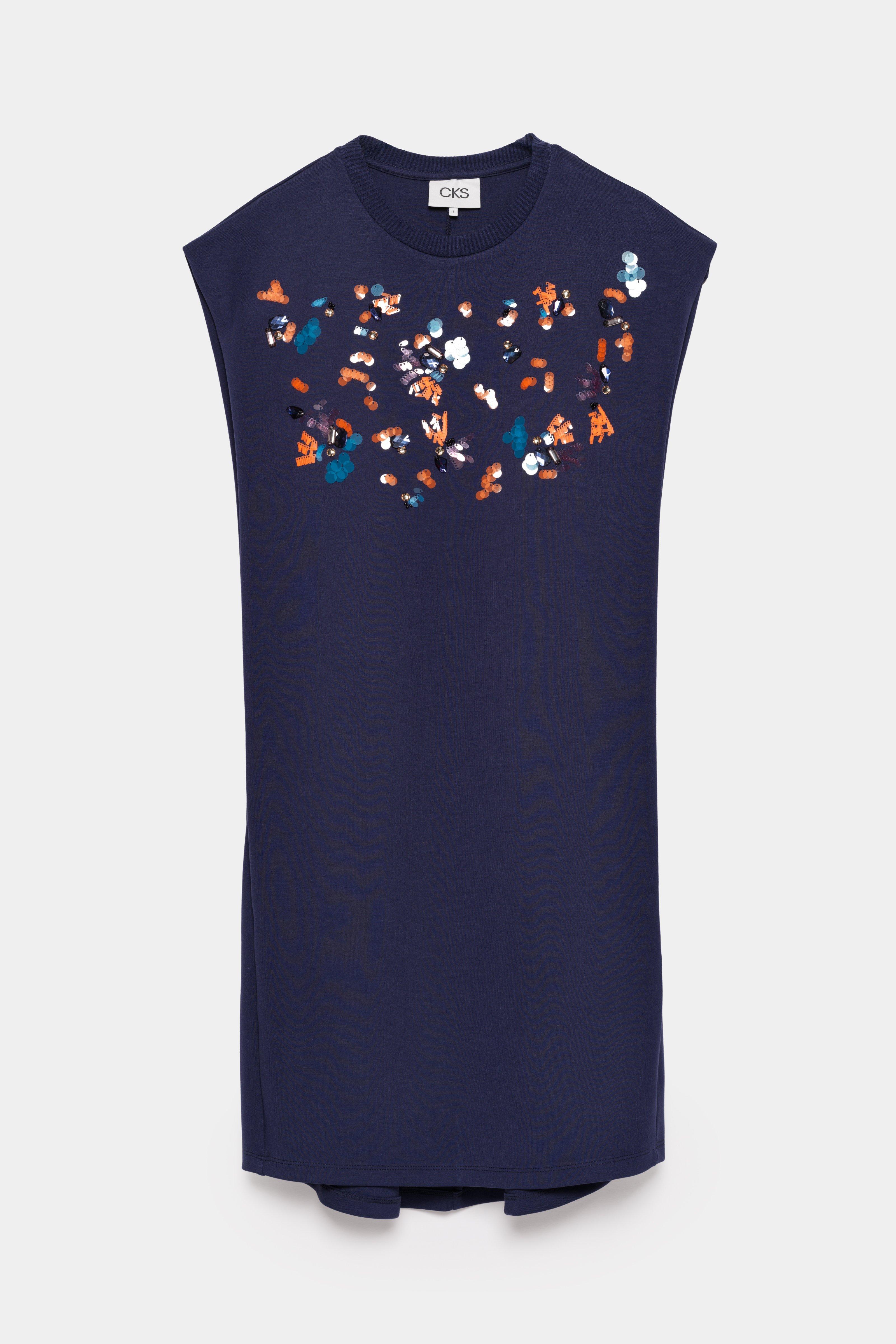 CKS - DWAP - robe courte - bleu fonc&eacute;