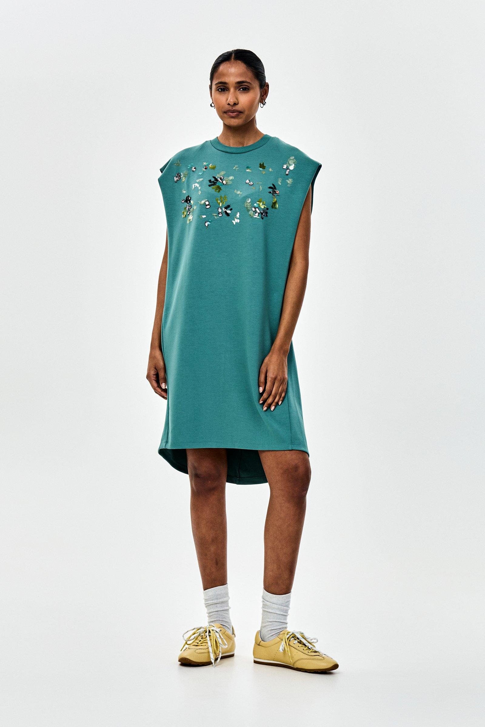 CKS - DWAP - Kurzes Kleid - Dunkelgr&uuml;n