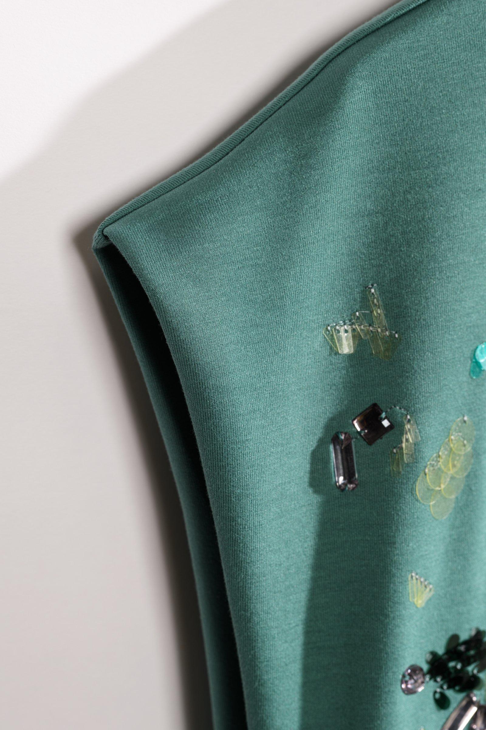 CKS - DWAP - short dress - dark green