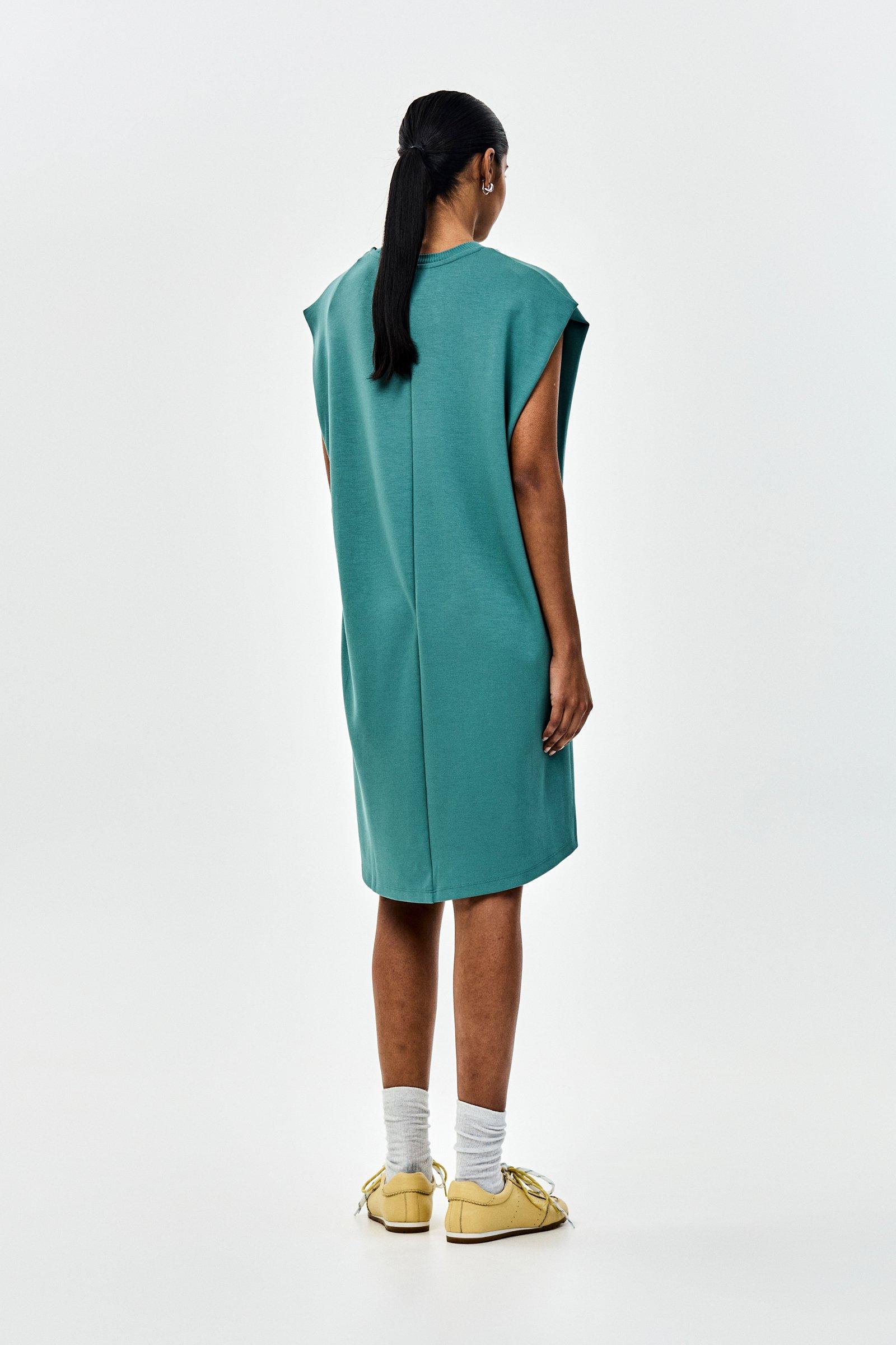 CKS - DWAP - short dress - dark green