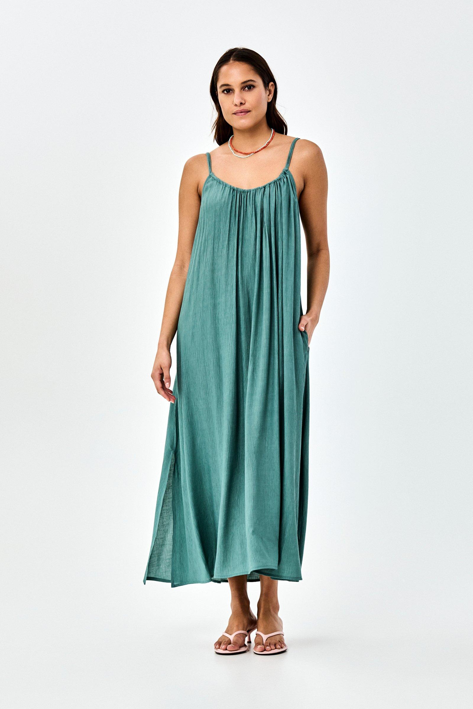 CKS - DEEPLY - long dress - dark green