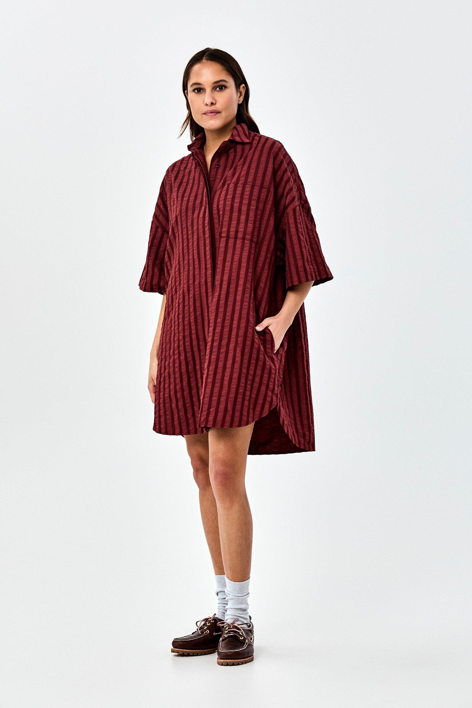 CKS - DIMPLY - short dress - dark red