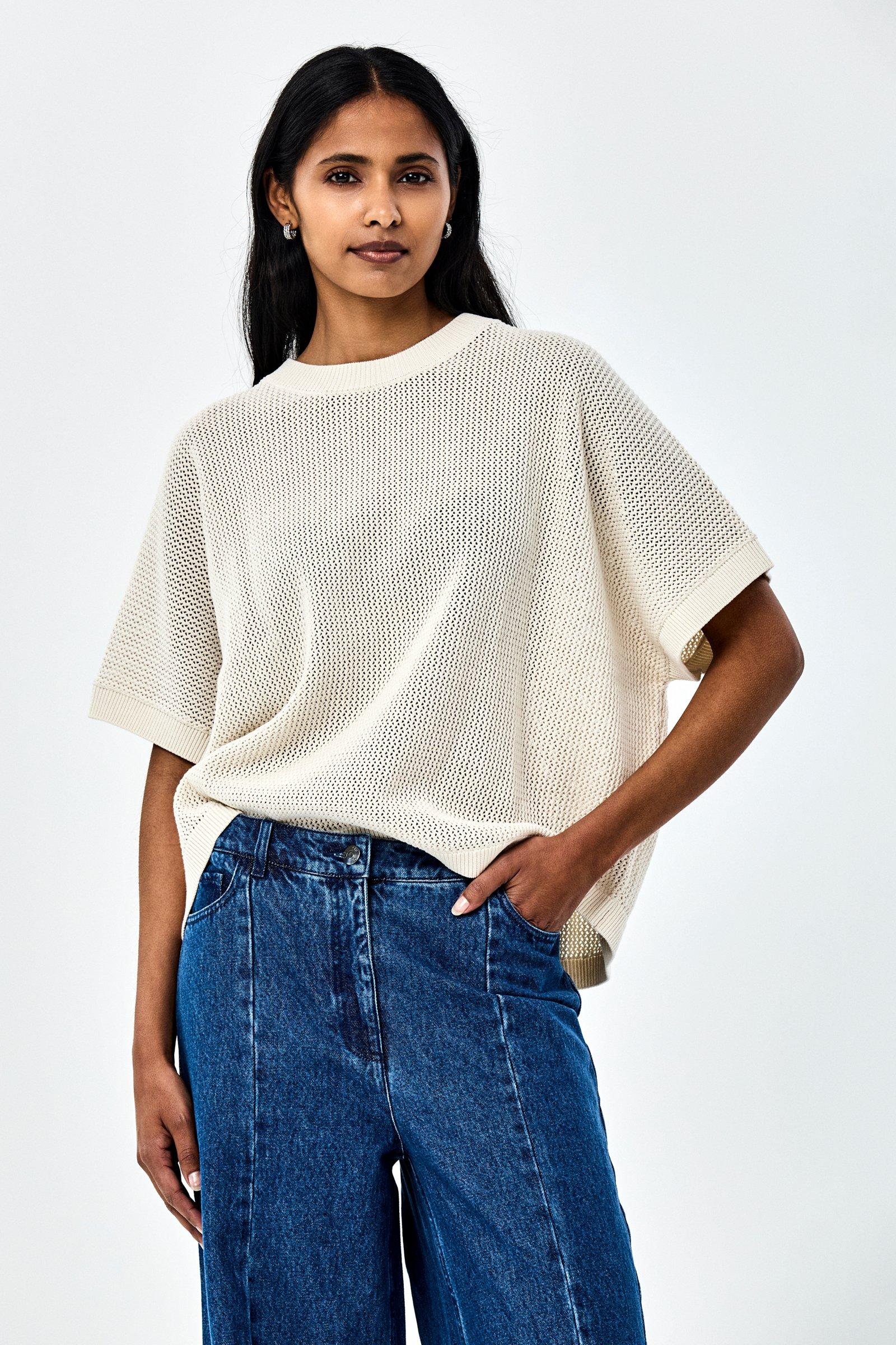 CKS - PRETTY - gebreide top - wit