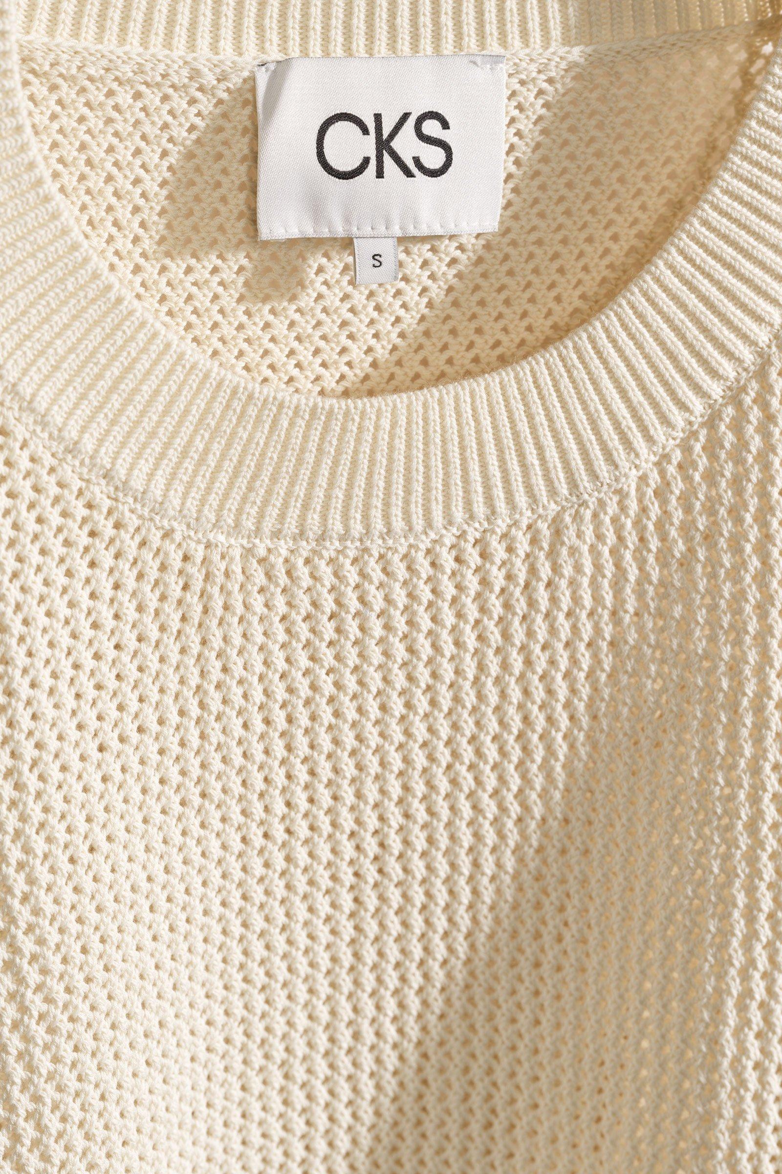 CKS - PRETTY - haut tricot&eacute; - blanc