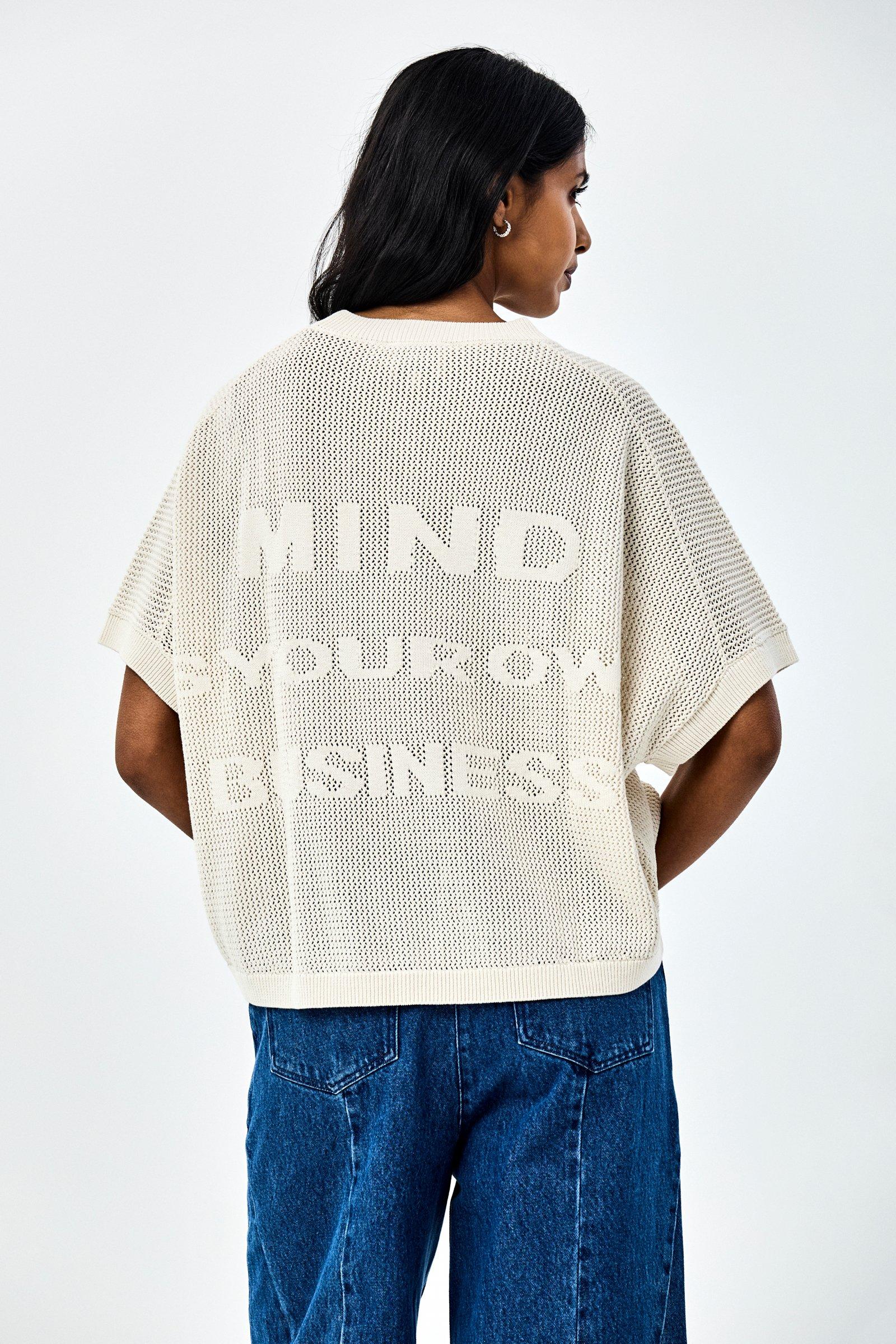 CKS - PRETTY - knitted top - white