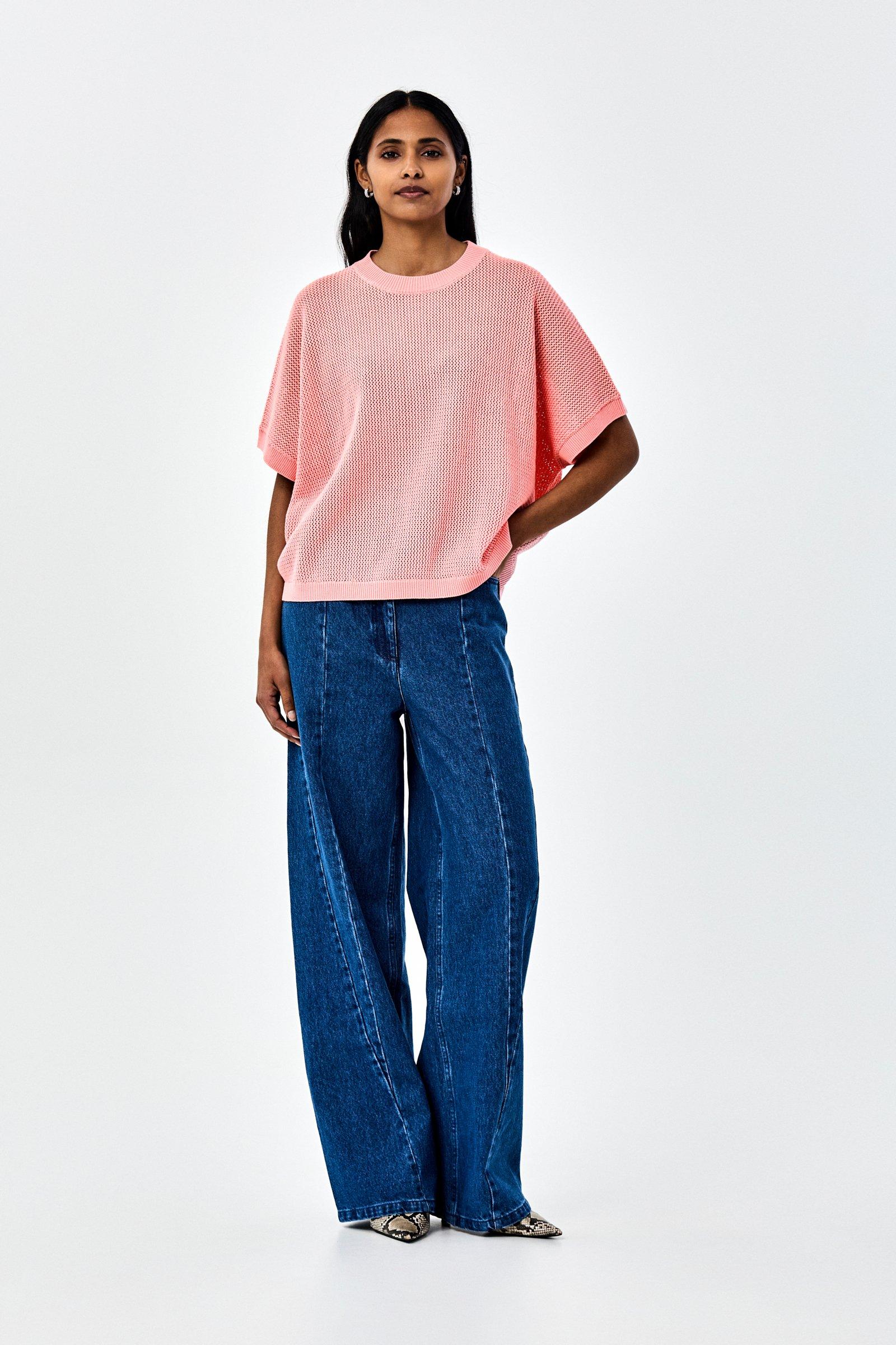 CKS - PRETTY - haut tricot&eacute; - rose clair
