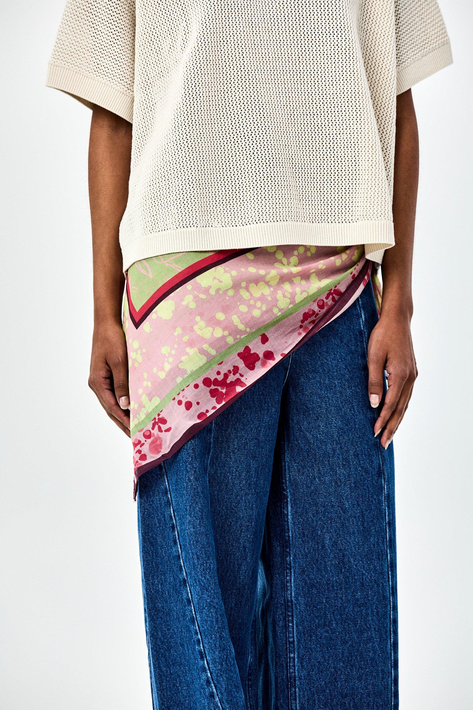 CKS - SCARF - Sommerschal - Dunkelrot