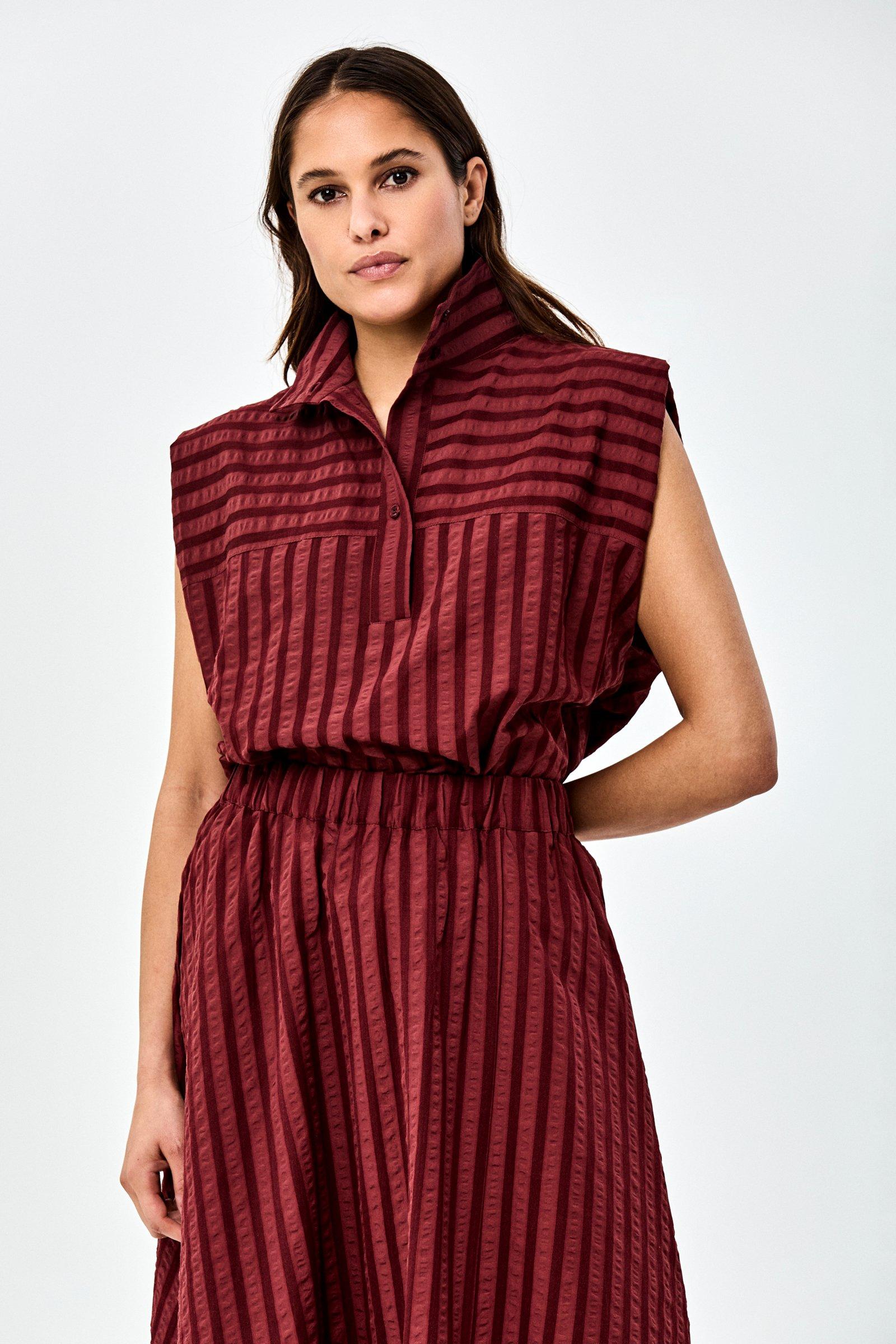 CKS - SEDO - blouse short sleeves - dark red