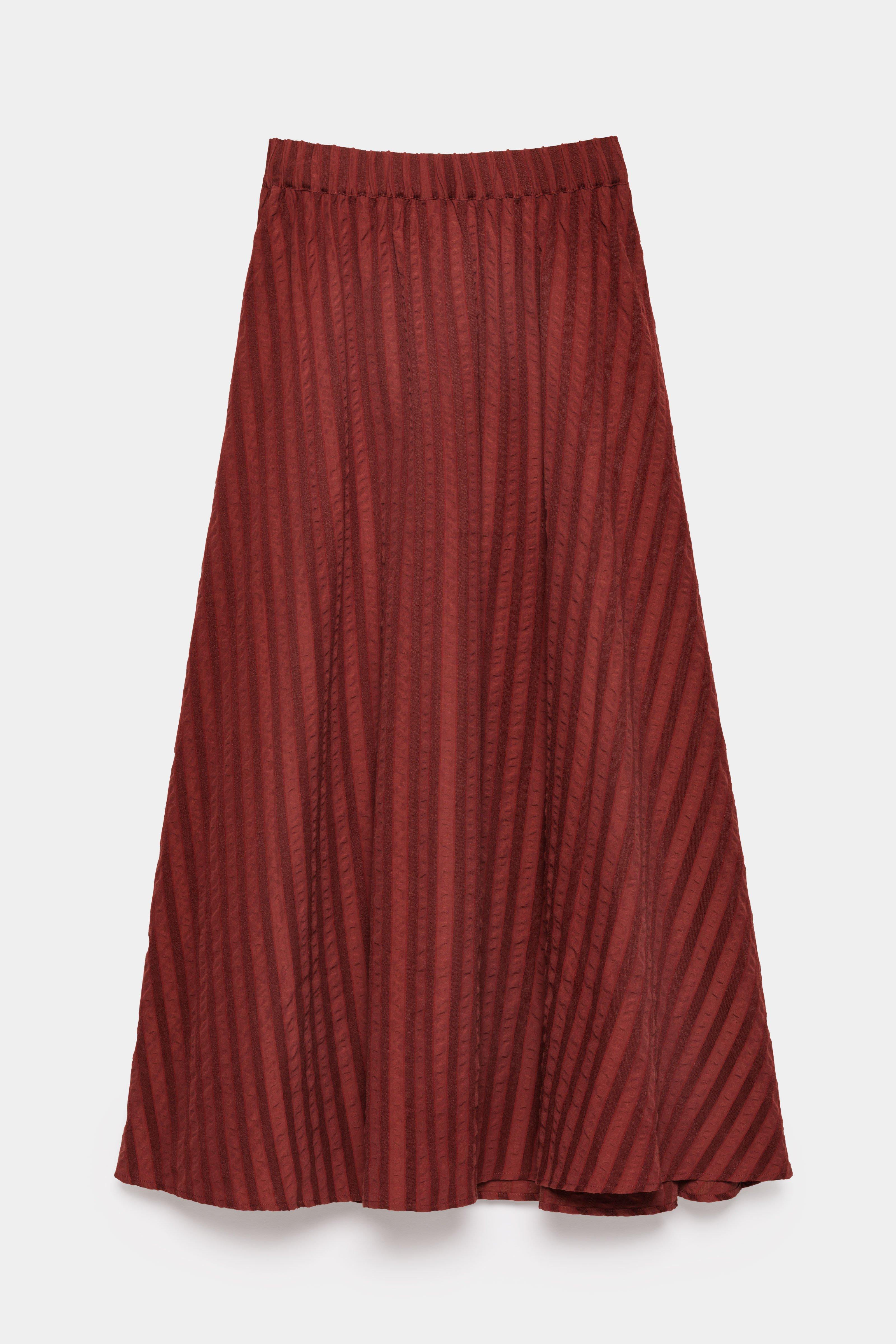 CKS - SKOVA - jupe longue - rouge fonc&eacute;