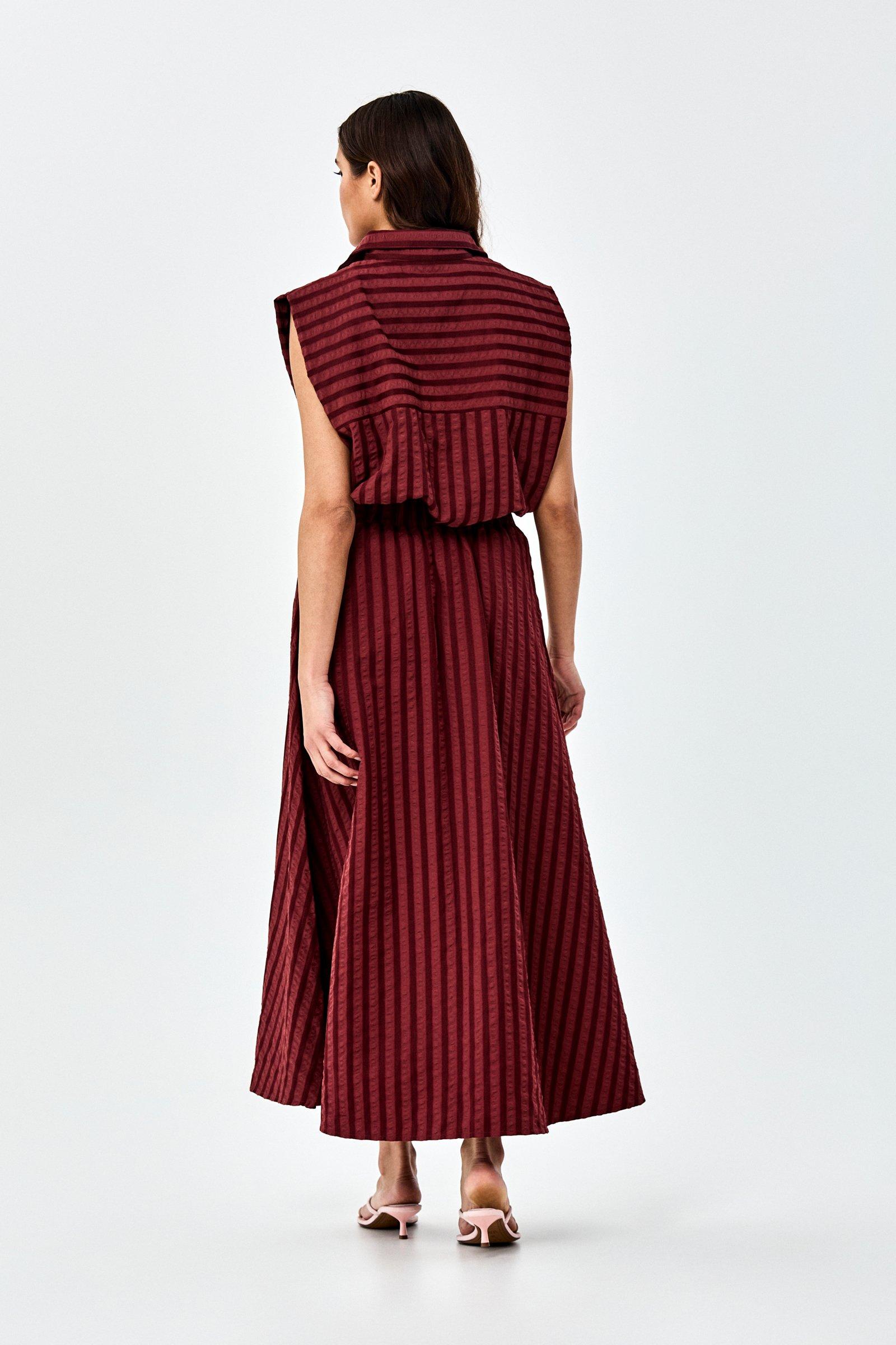 CKS - SKOVA - lange rok - donkerrood