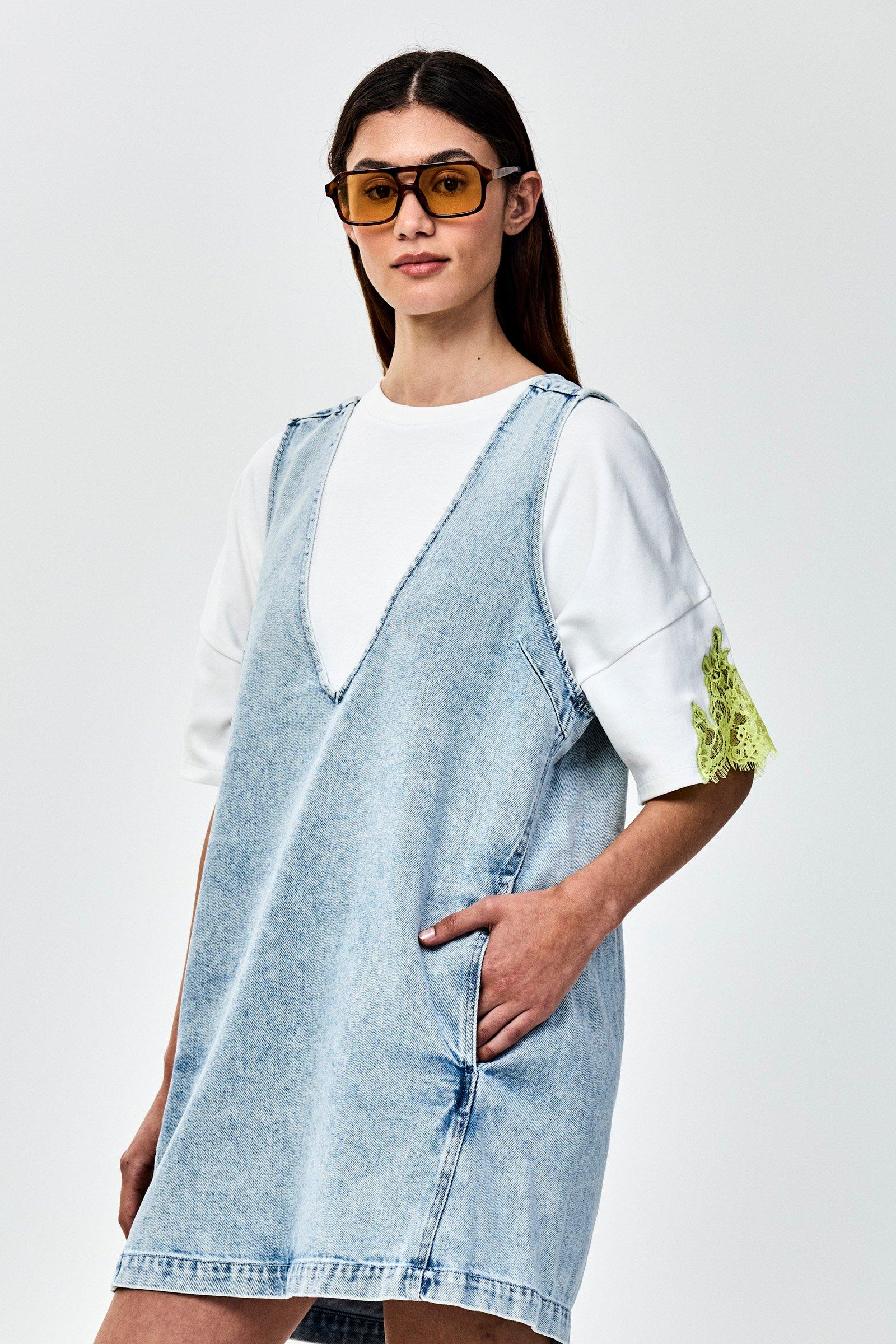 CKS - DOTTIE - robe courte - bleu clair