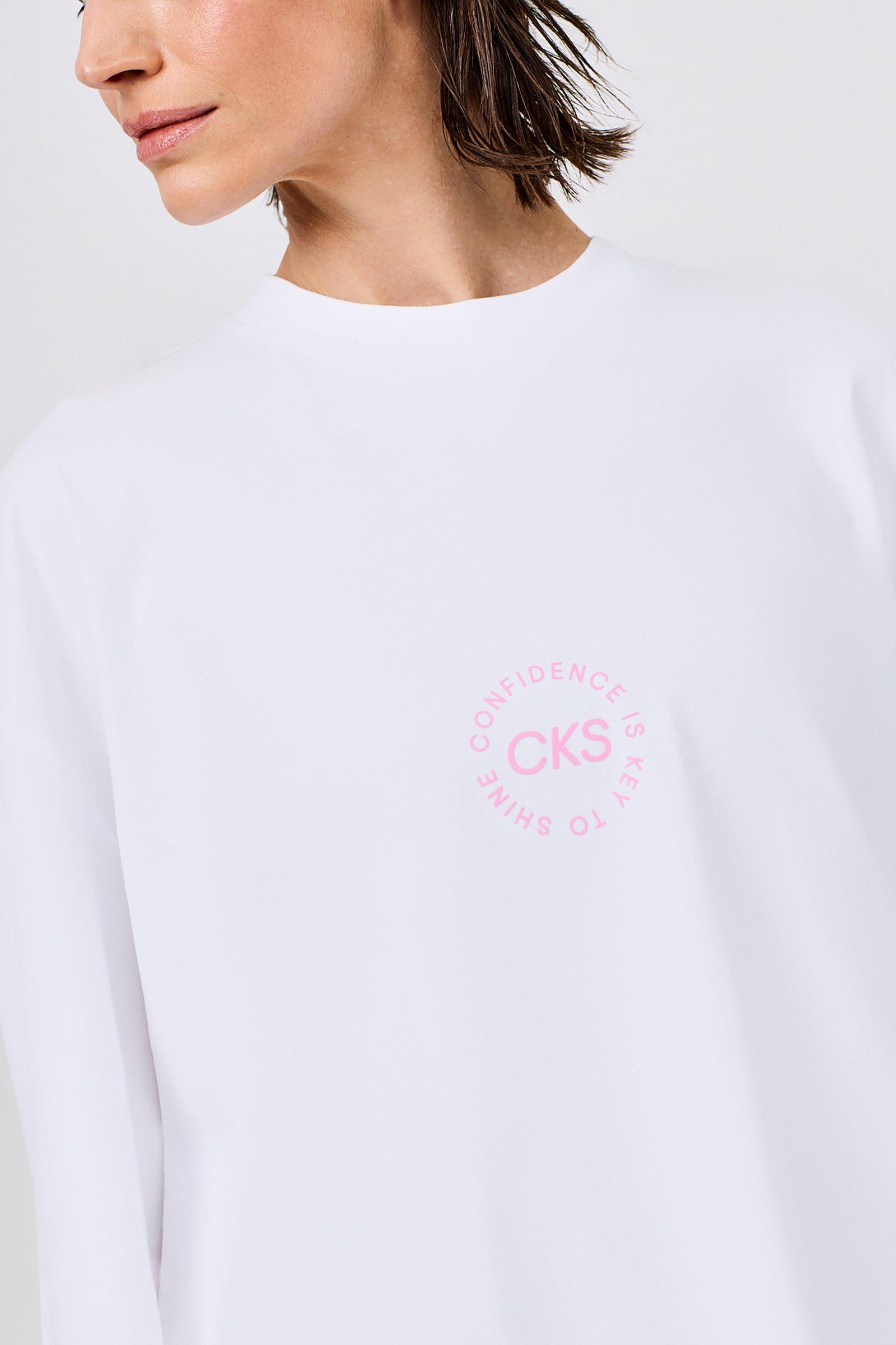 CKS - CLUB - t-shirt &agrave; manches longues - blanc