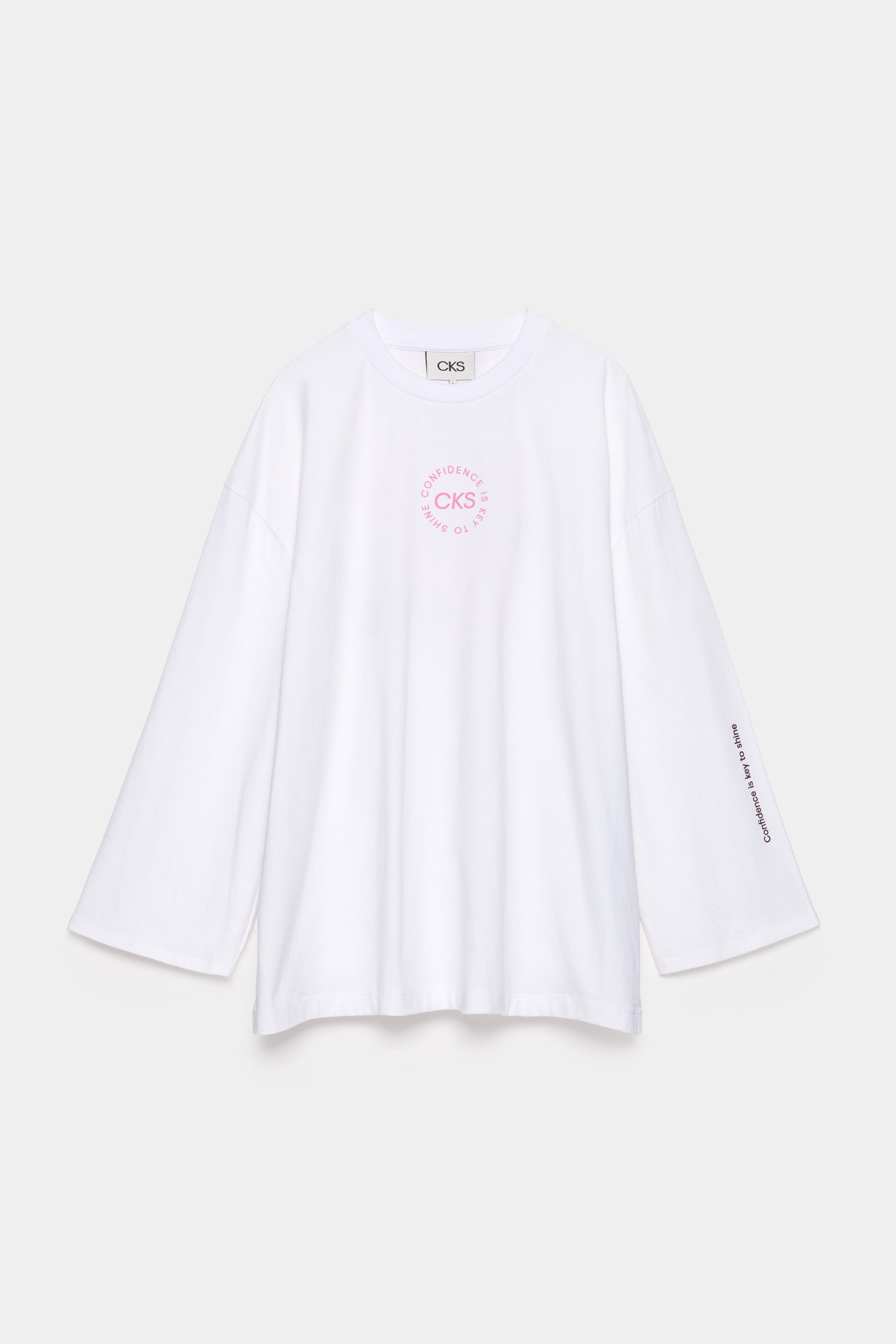 CKS - CLUB - t-shirt long sleeves - white