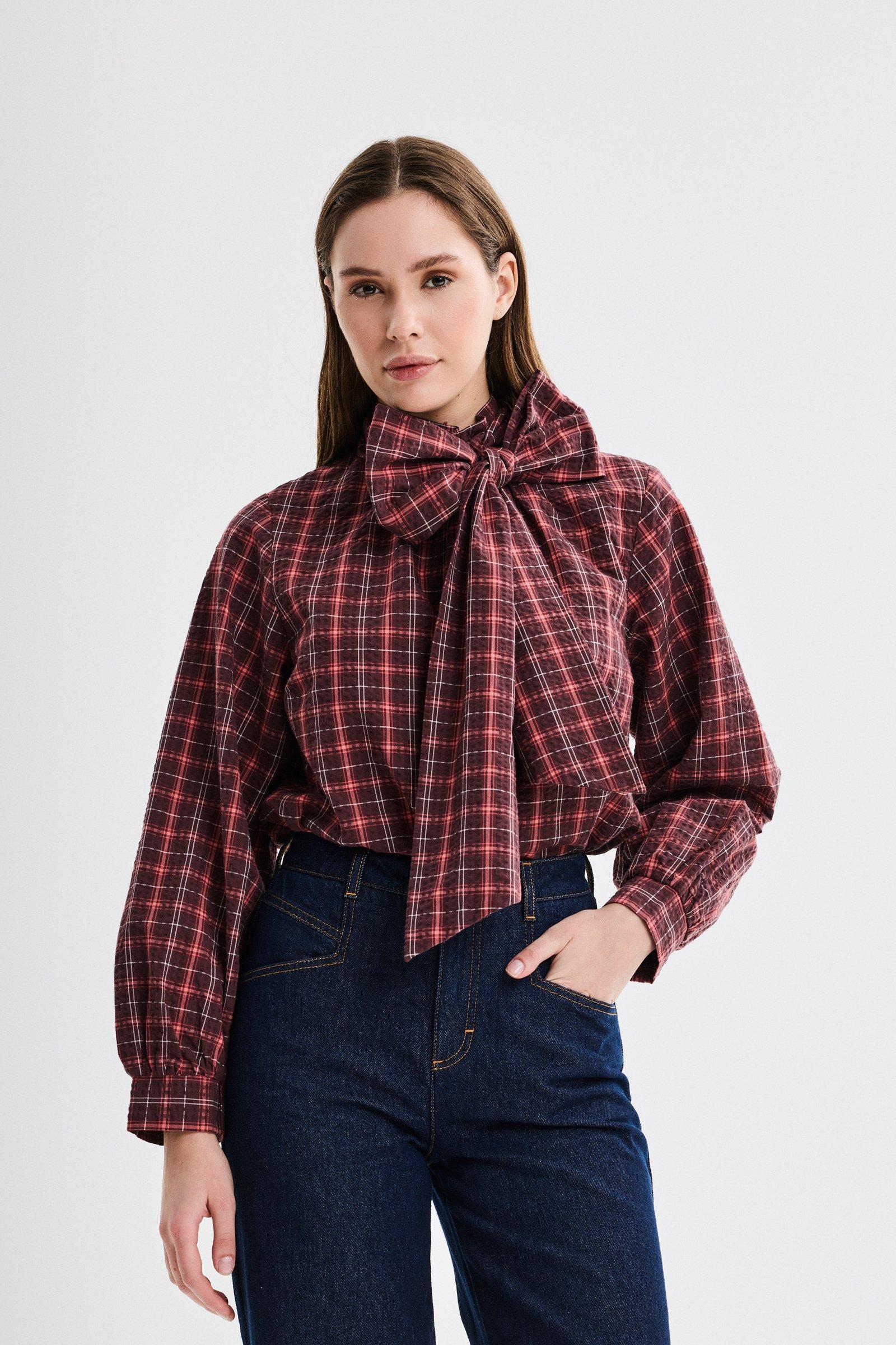 CKS - SHAYTIE - blouse short sleeves - dark brown