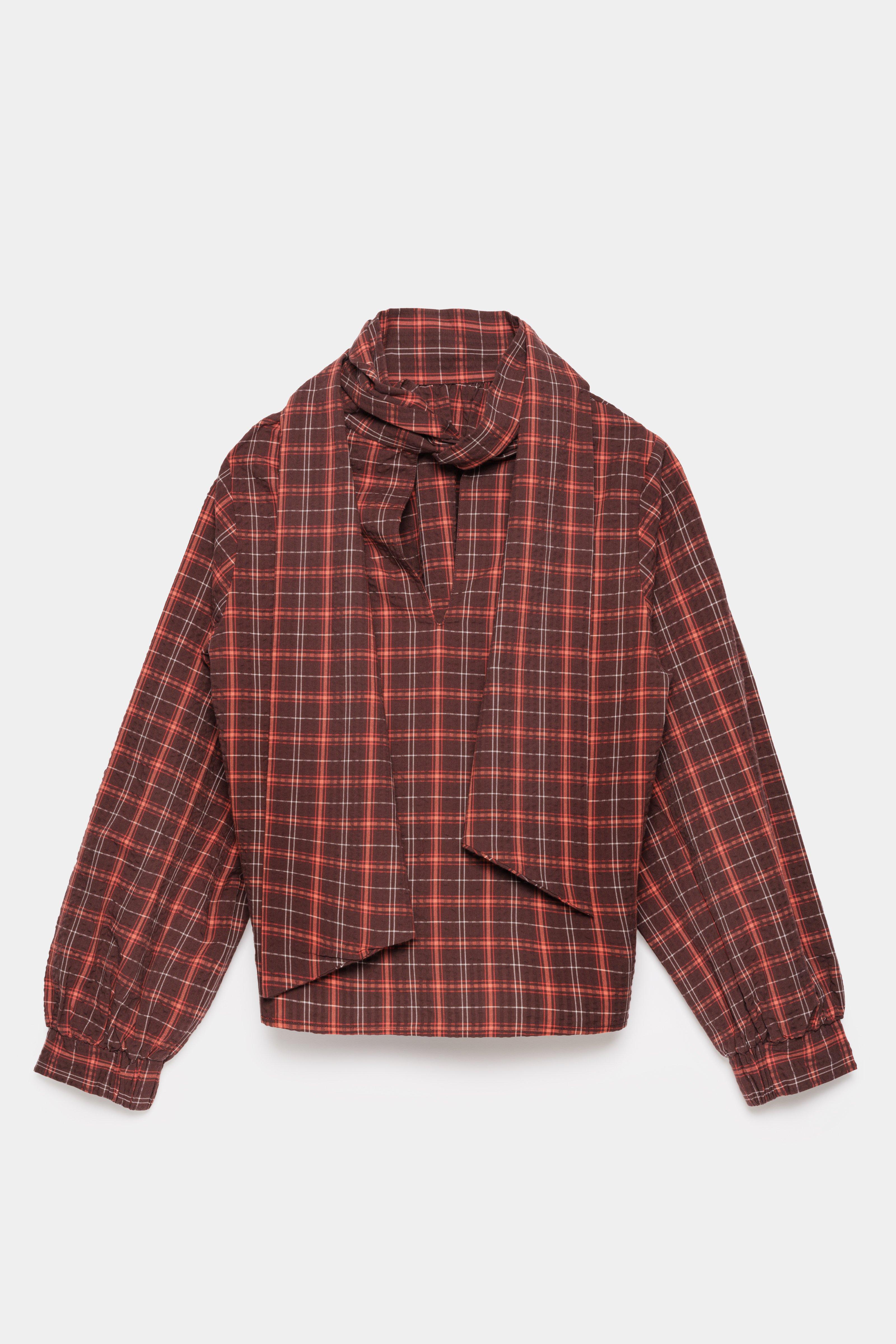 CKS - SHAYTIE - Bluse Kurze &Auml;rmel - Dunkelbraun