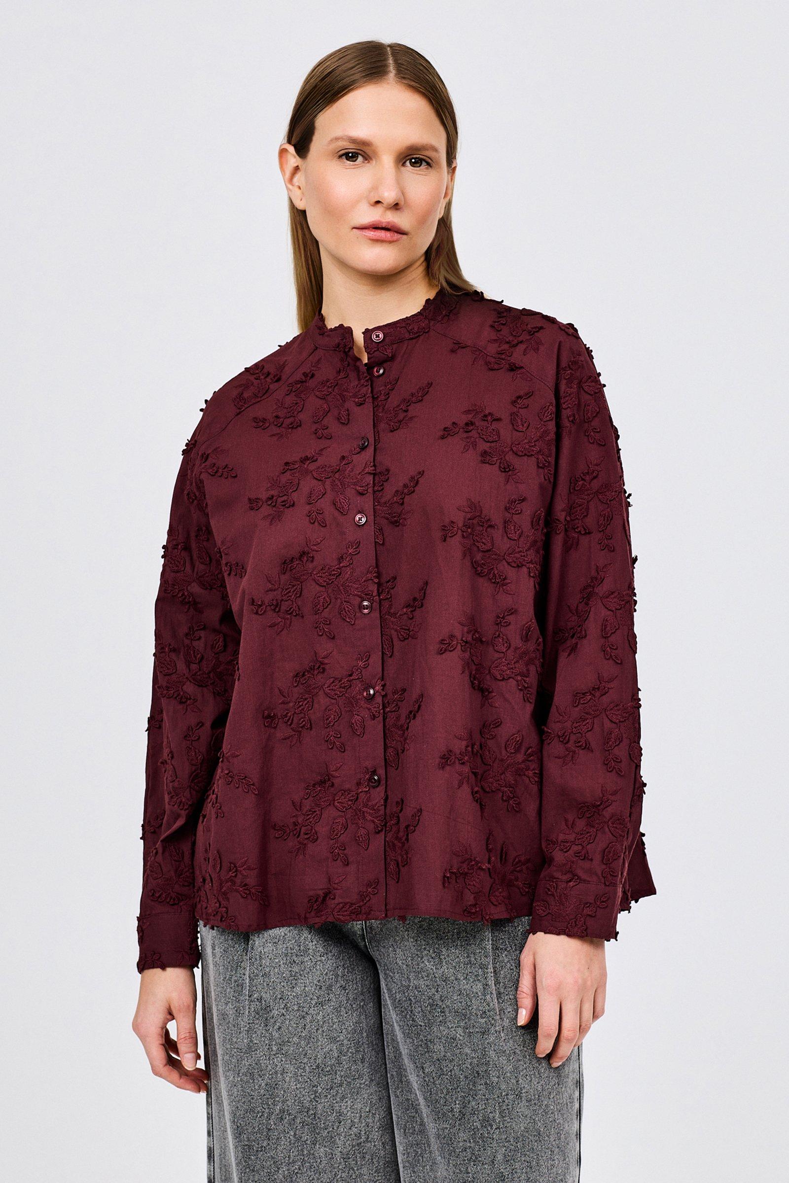 CKS - SOLEY - blouse long sleeves - burgundy