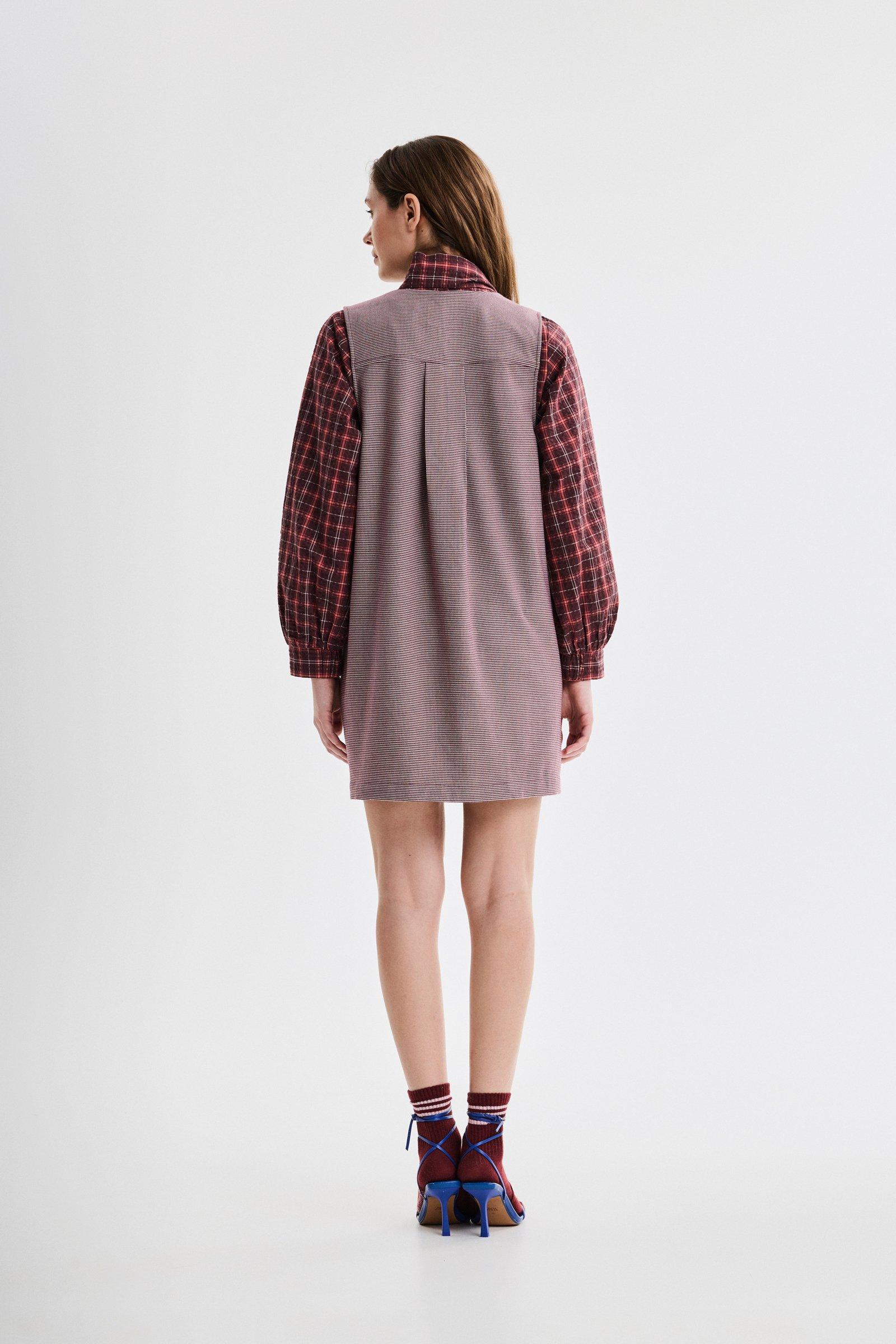 CKS - DOTTIE - short dress - burgundy