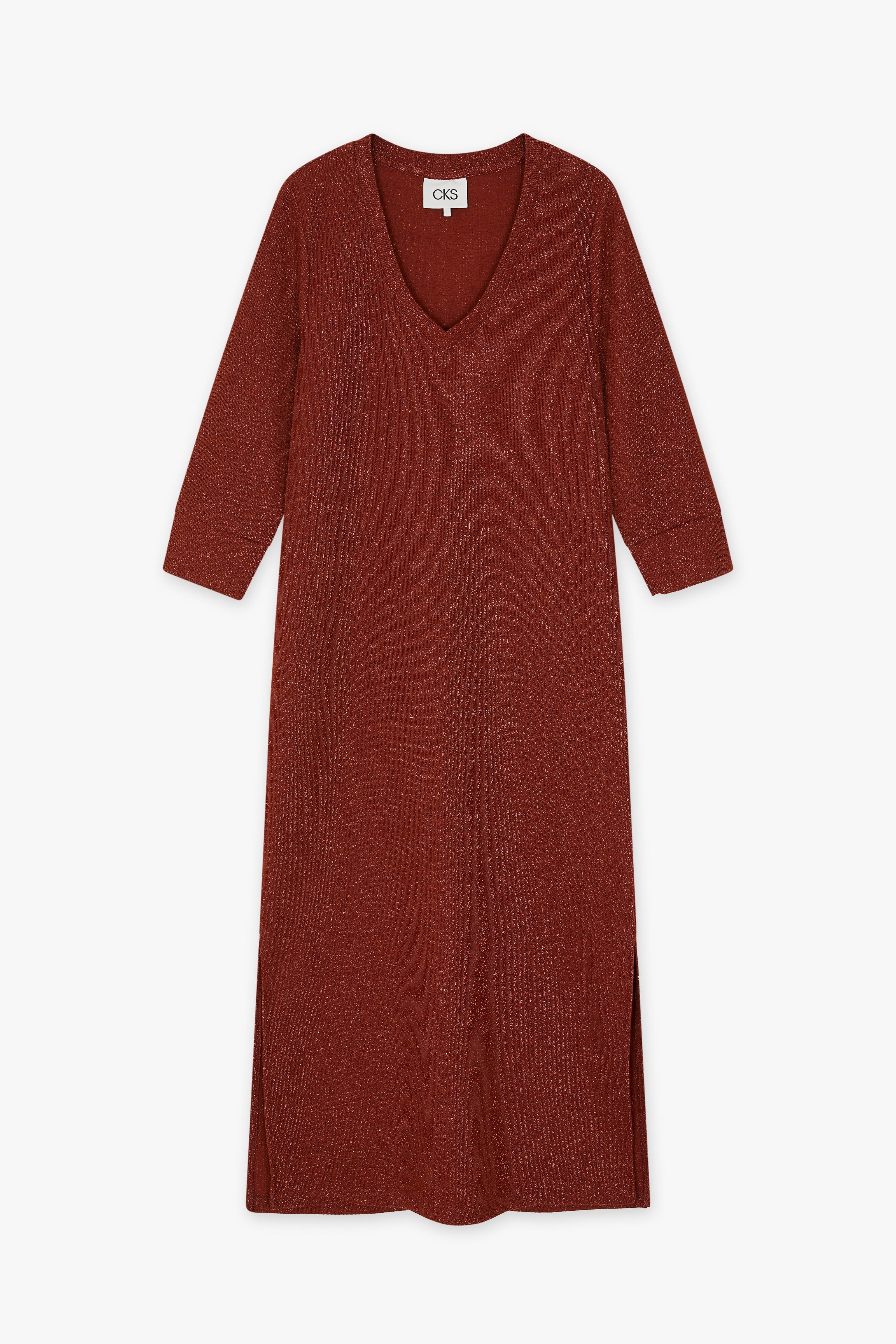CKS - ReNEWed dress - lange jurk - bruin