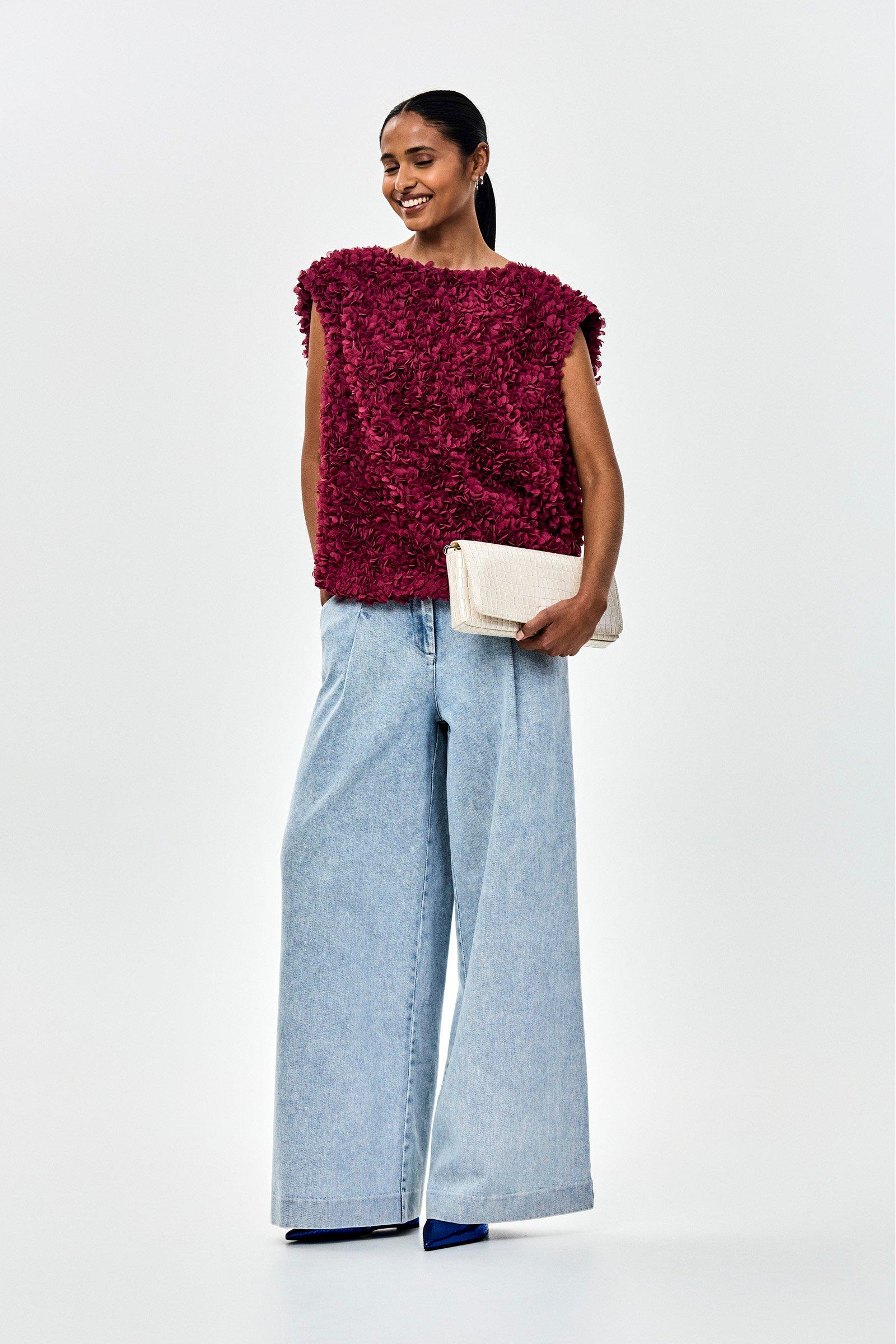 CKS - SOPA - blouse short sleeves - dark red