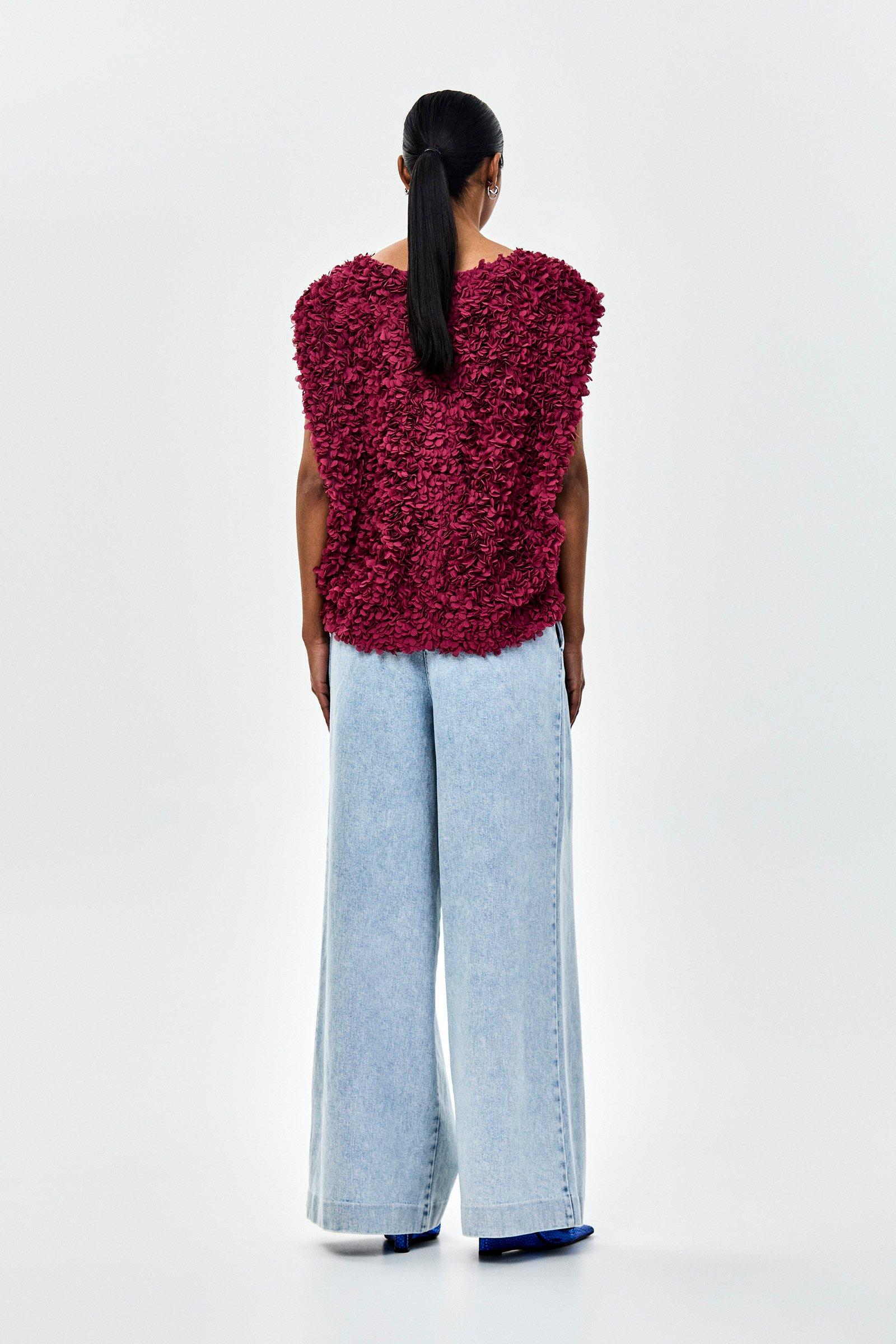 CKS - SOPA - blouse korte mouwen - donkerrood