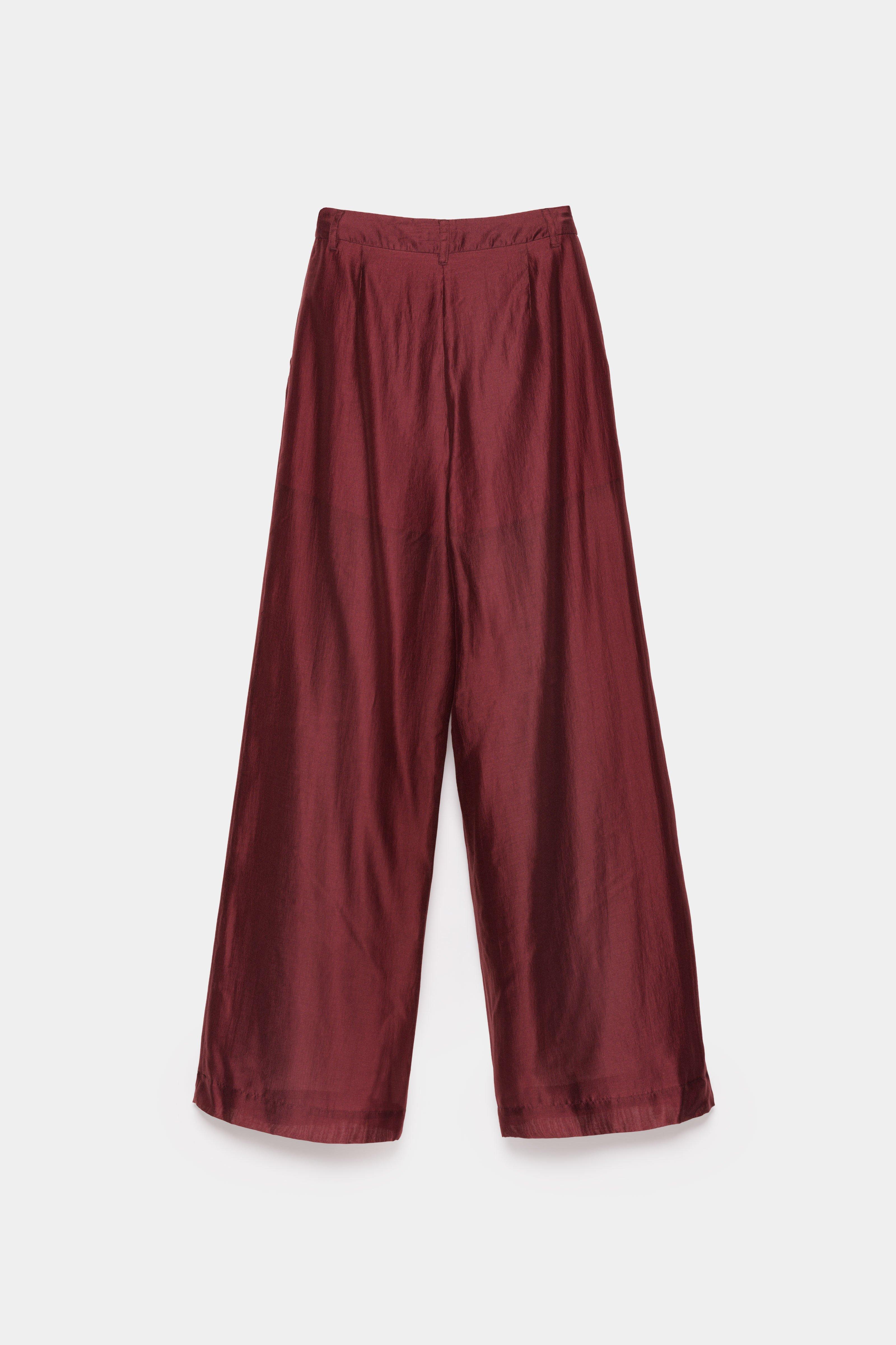 CKS - THEOWIDER - pantalon long - rouge fonc&eacute;