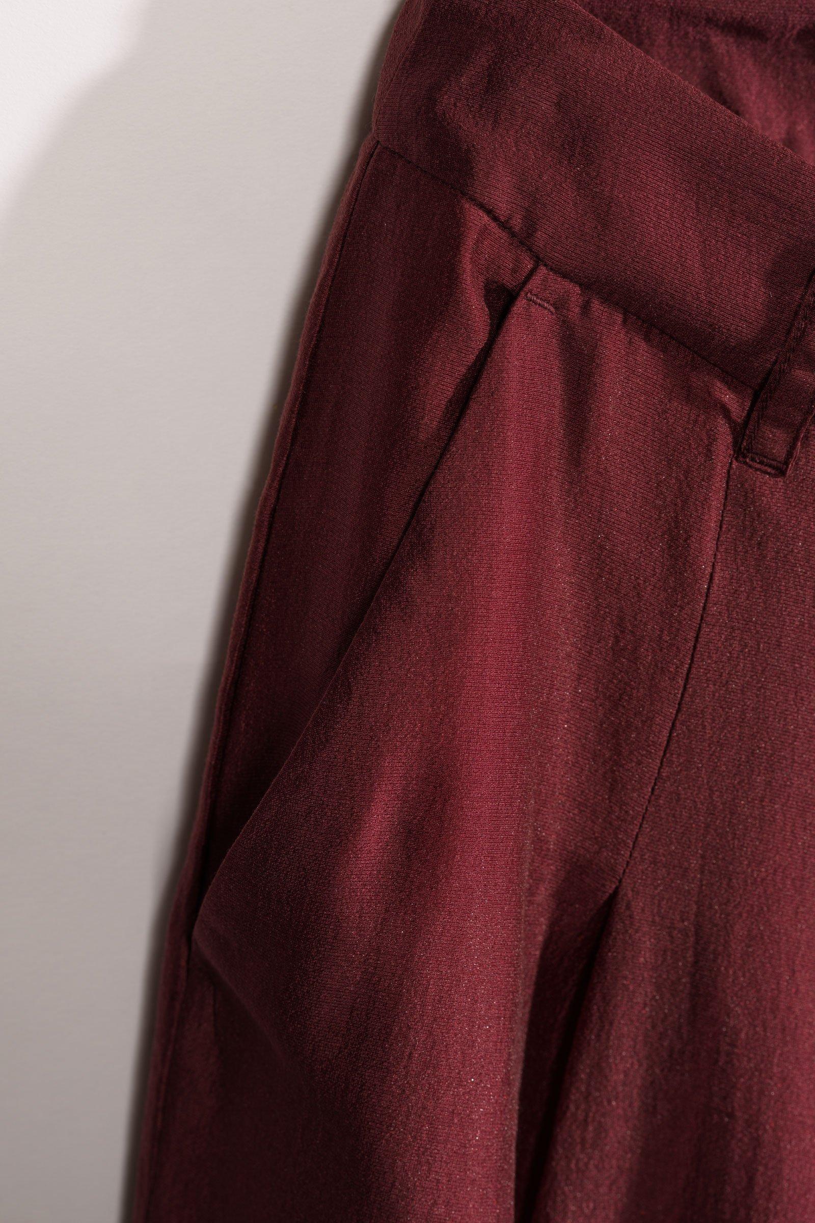 CKS - THEOWIDER - pantalon long - rouge fonc&eacute;