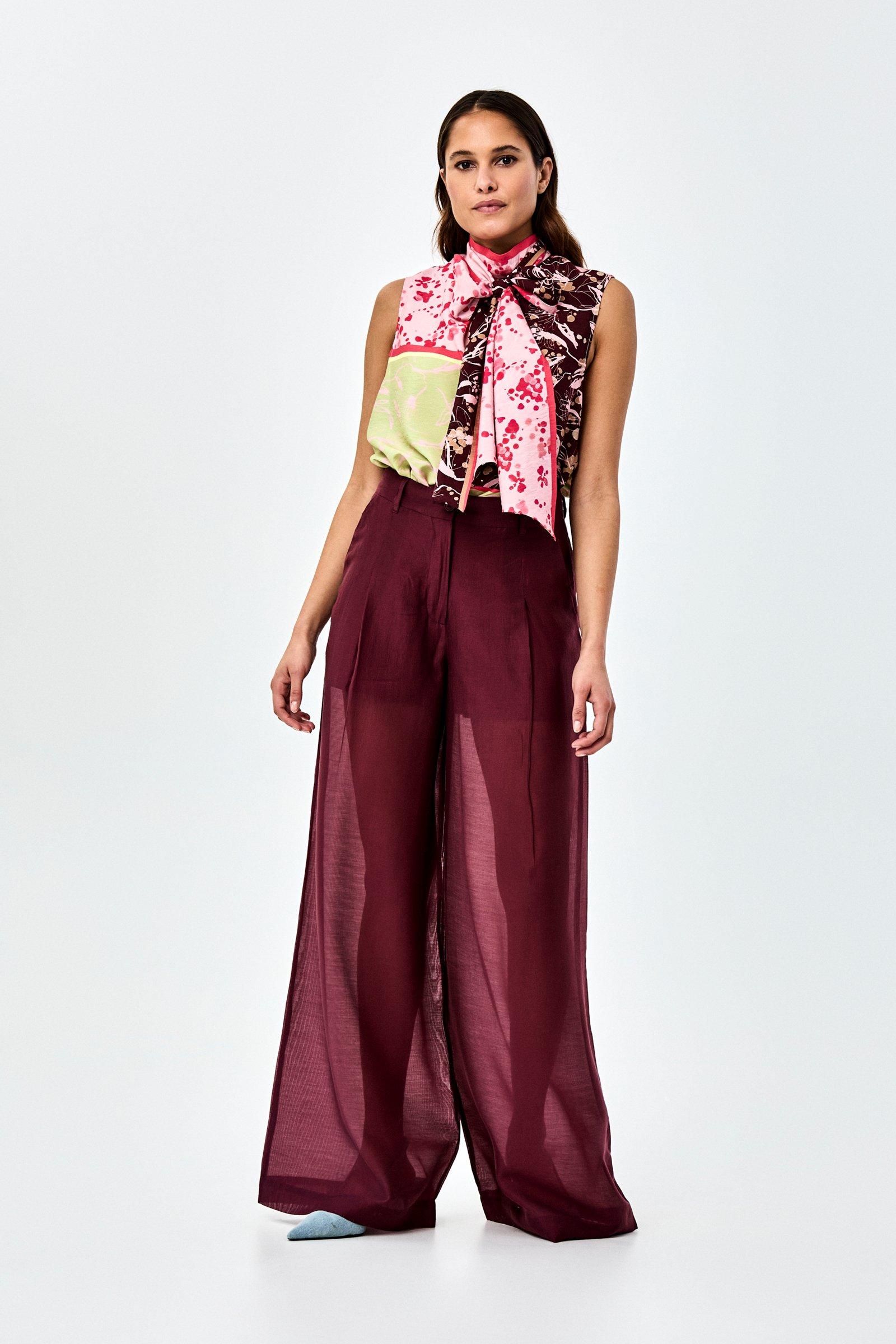 CKS - THEOWIDER - lange broek - donkerrood