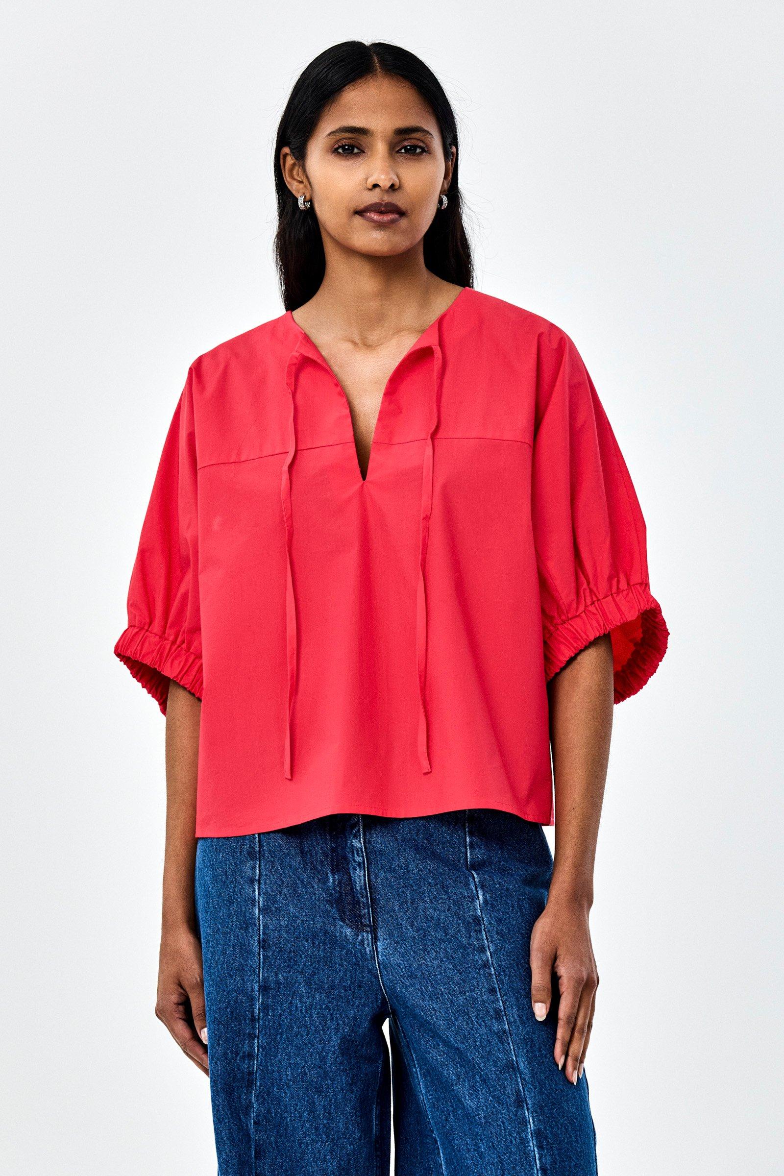 CKS - SINDER - blouse korte mouwen - felroze