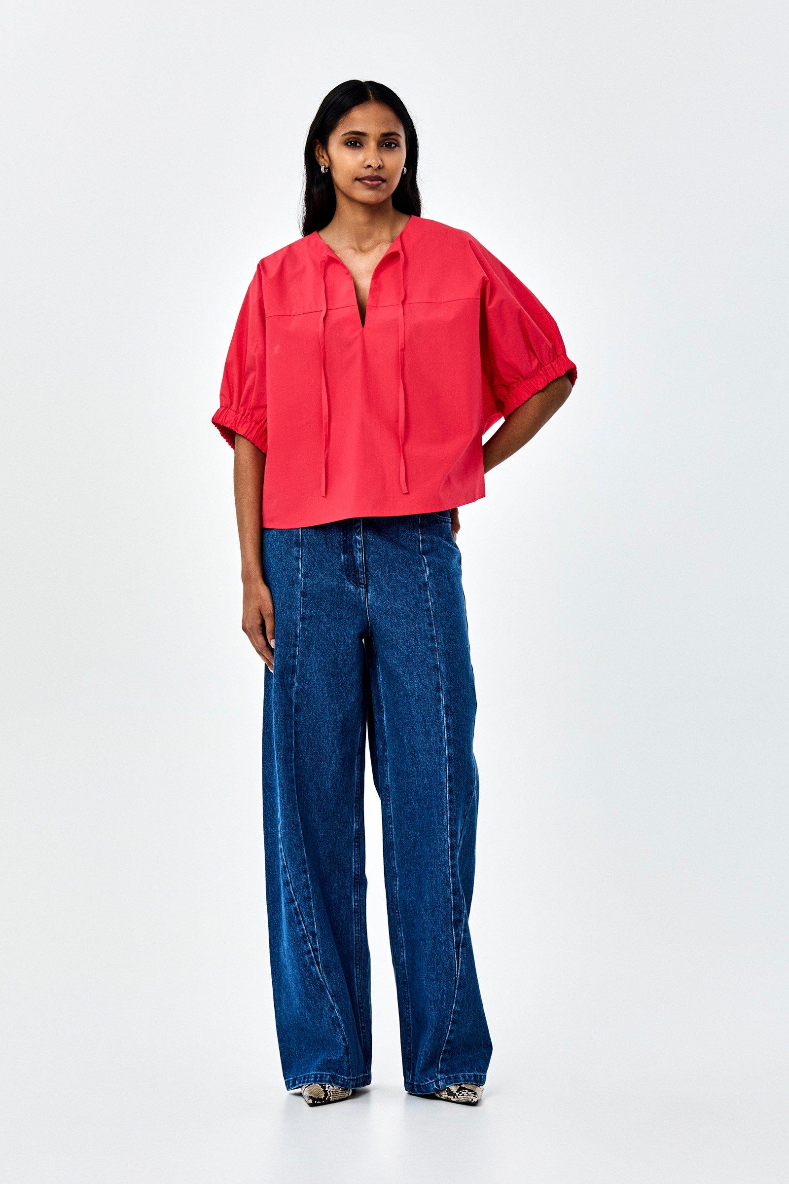 CKS - SINDER - blouse korte mouwen - felroze