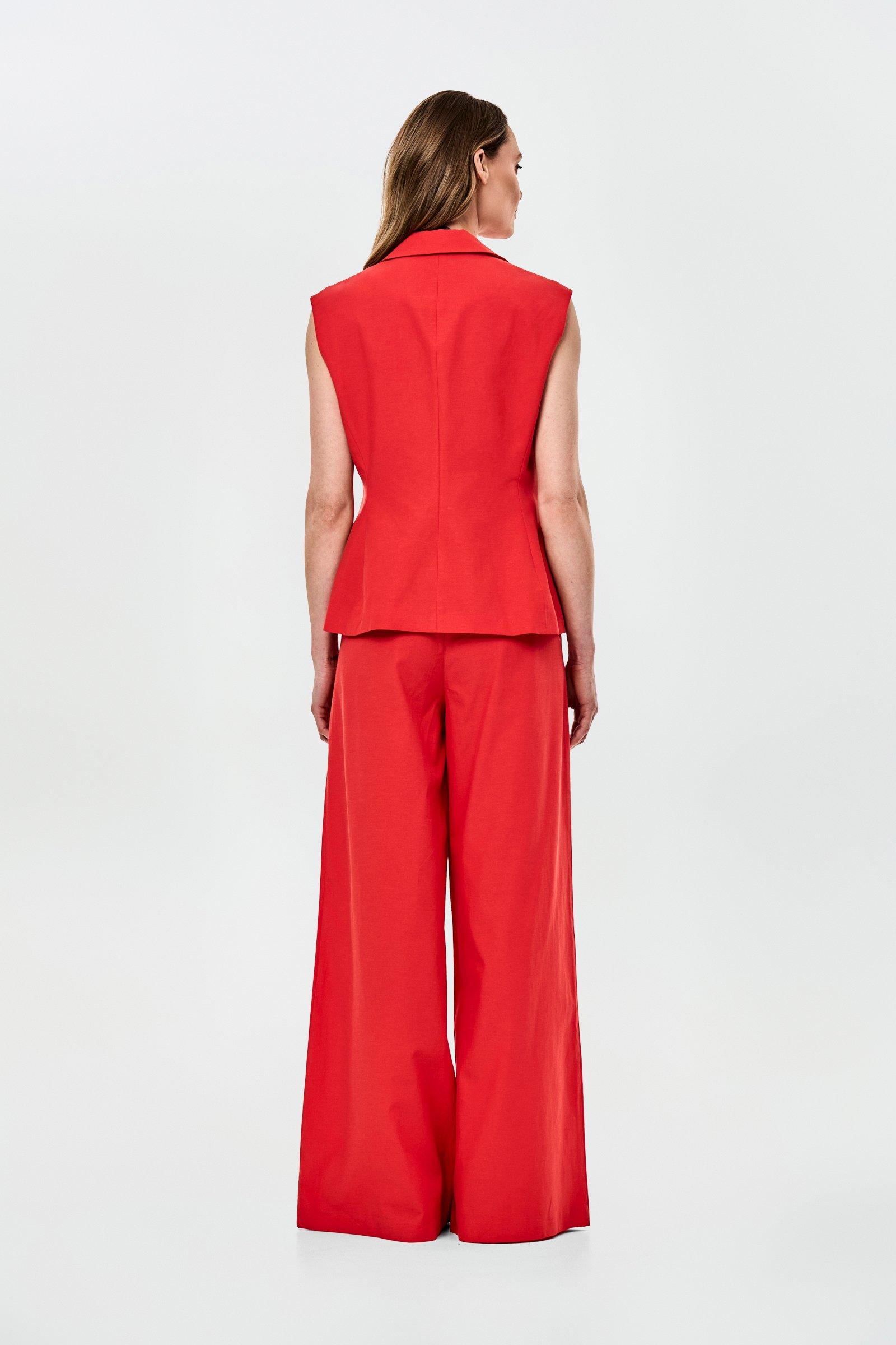 CKS - THEOWIDE - lange broek - felrood