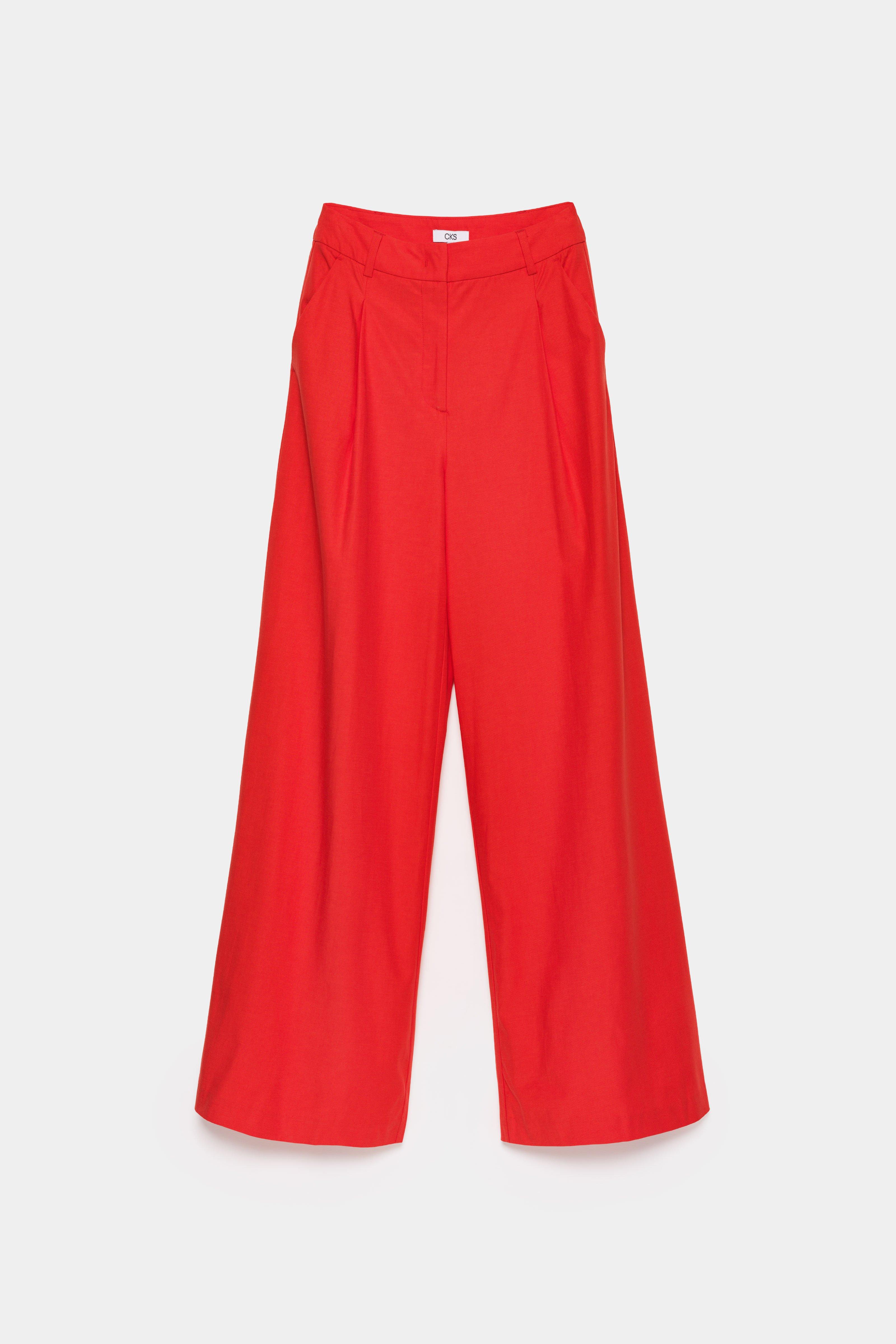 CKS - THEOWIDE - lange broek - felrood