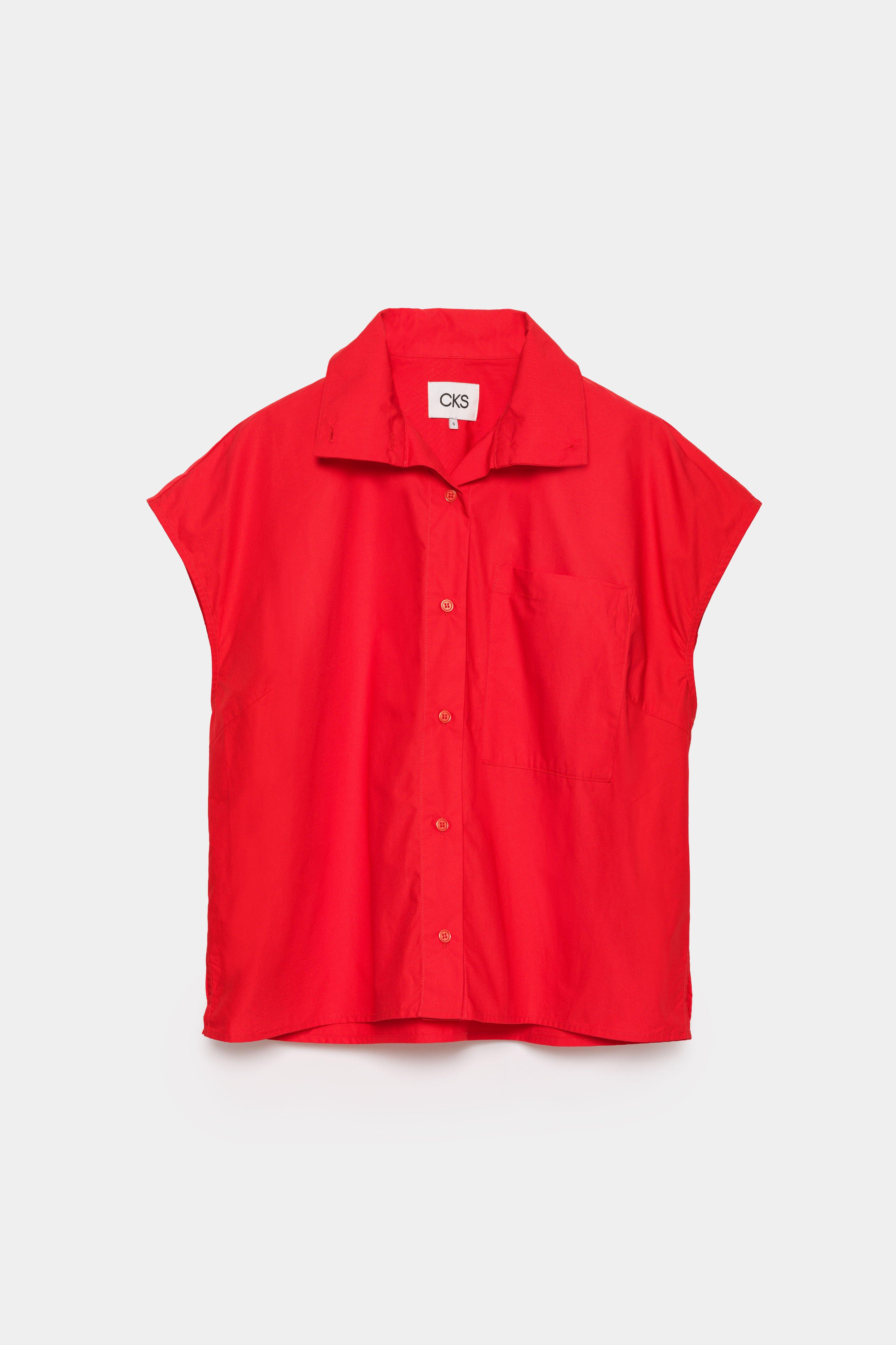 CKS - SEBOW - blouse korte mouwen - felrood