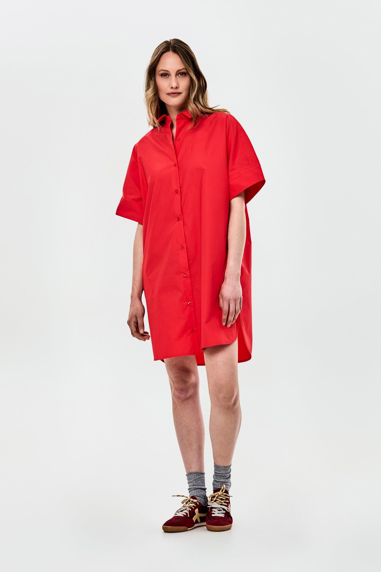 CKS - DAWSON - short dress - bright red