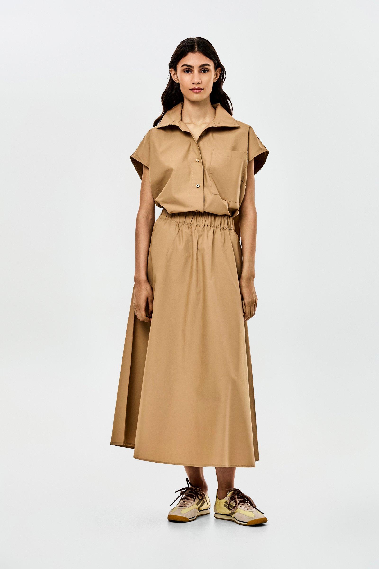 CKS - SEBOW - blouse short sleeves - brown