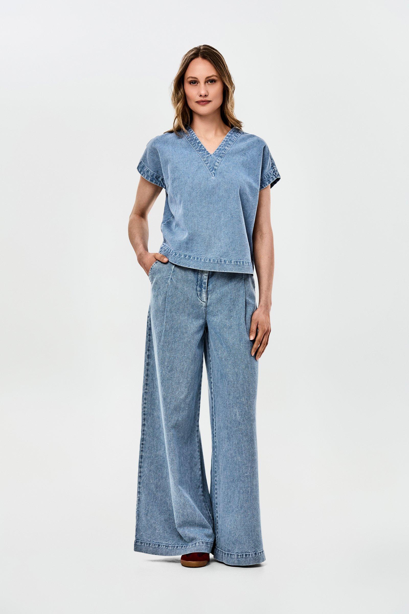 CKS - THEOWIDER - Lange Hose - Blau