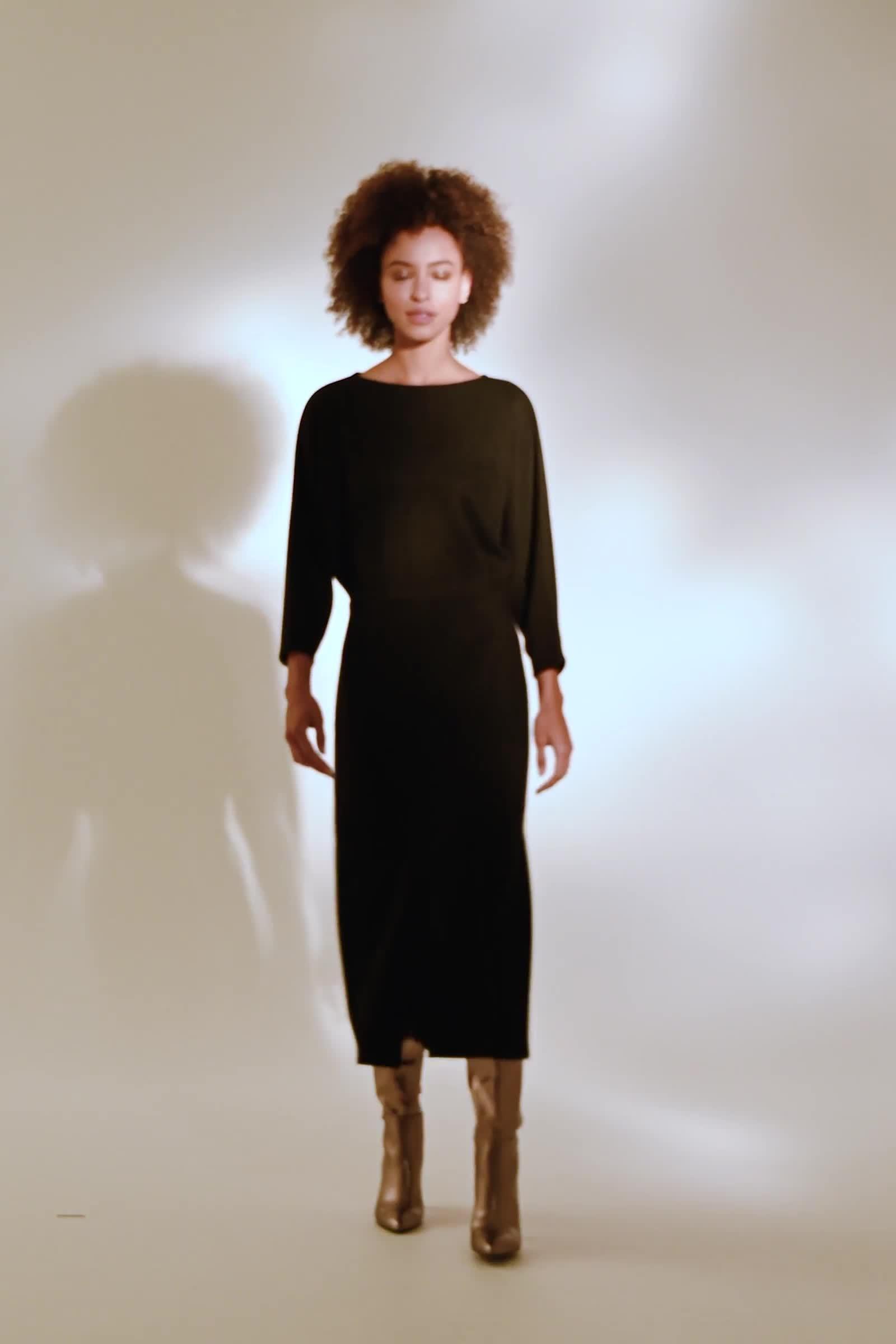 CKS Dames - DAVIN - robe midi - noir