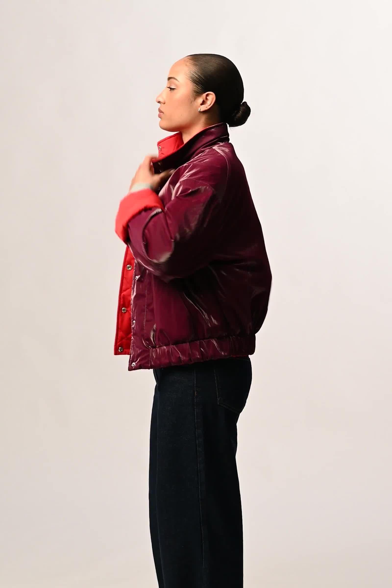 CKS - COLDE - short coat - burgundy