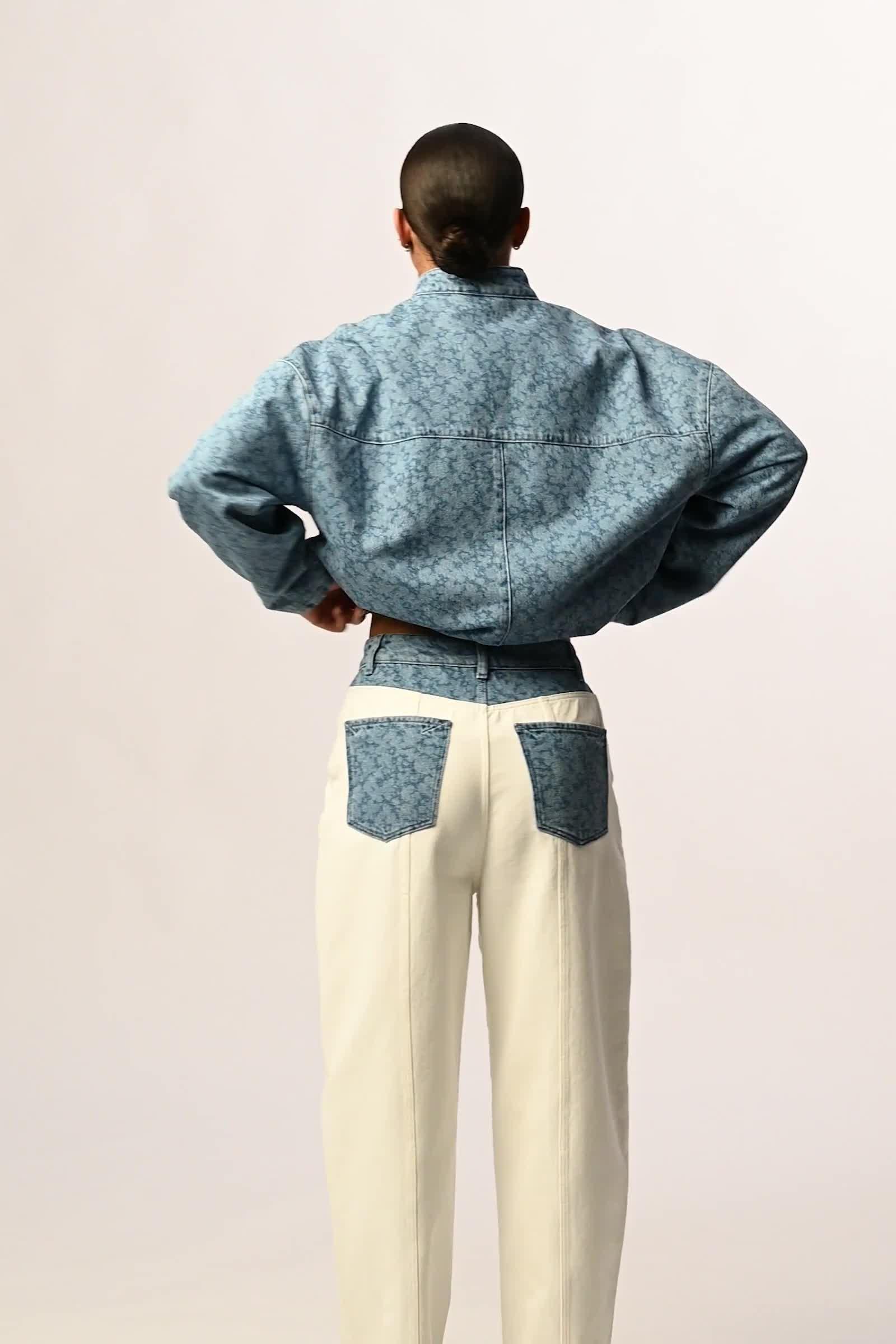 CKS - CREME - korte jas - blauw