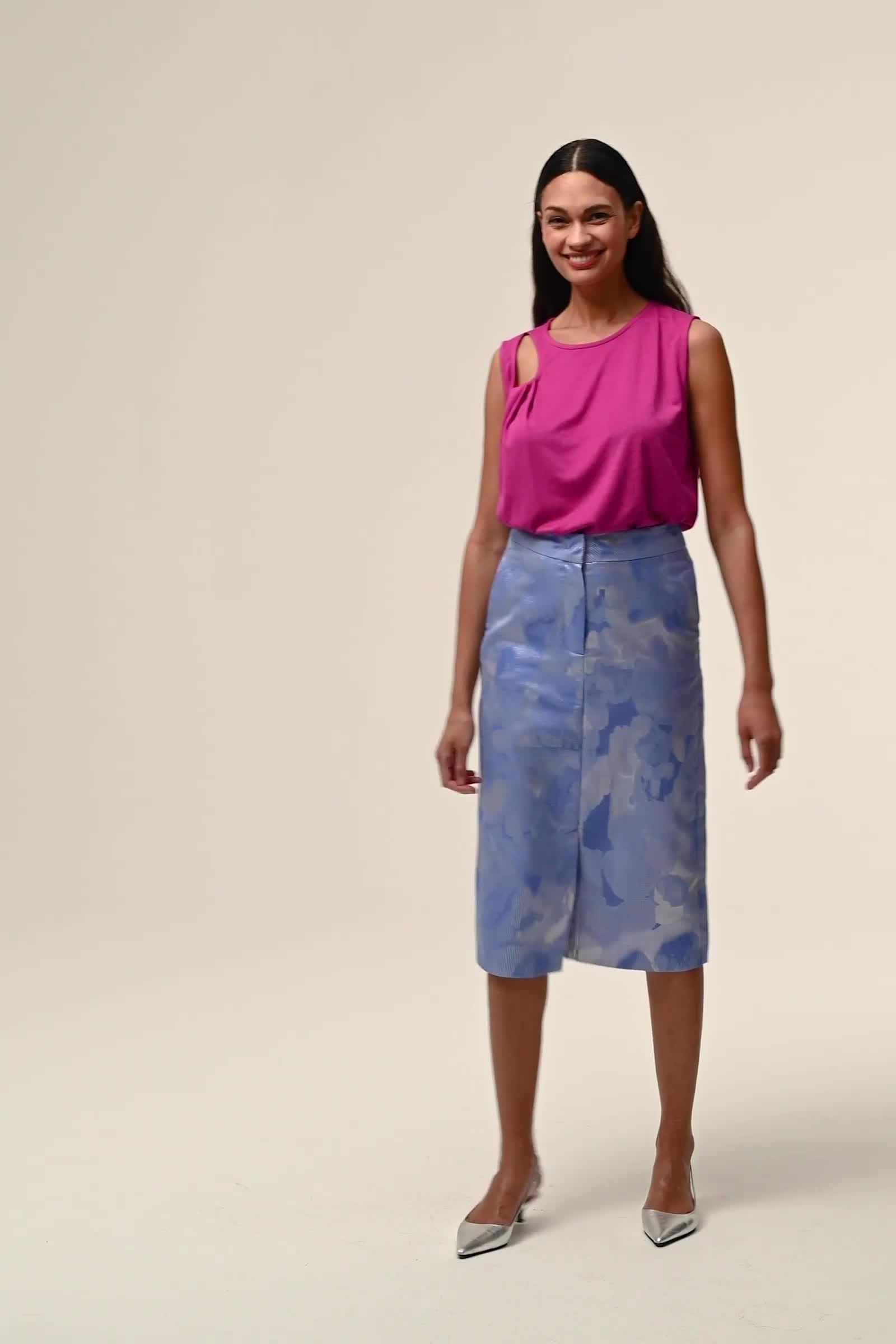 CKS Dames - RIMISI - midi skirt - light blue