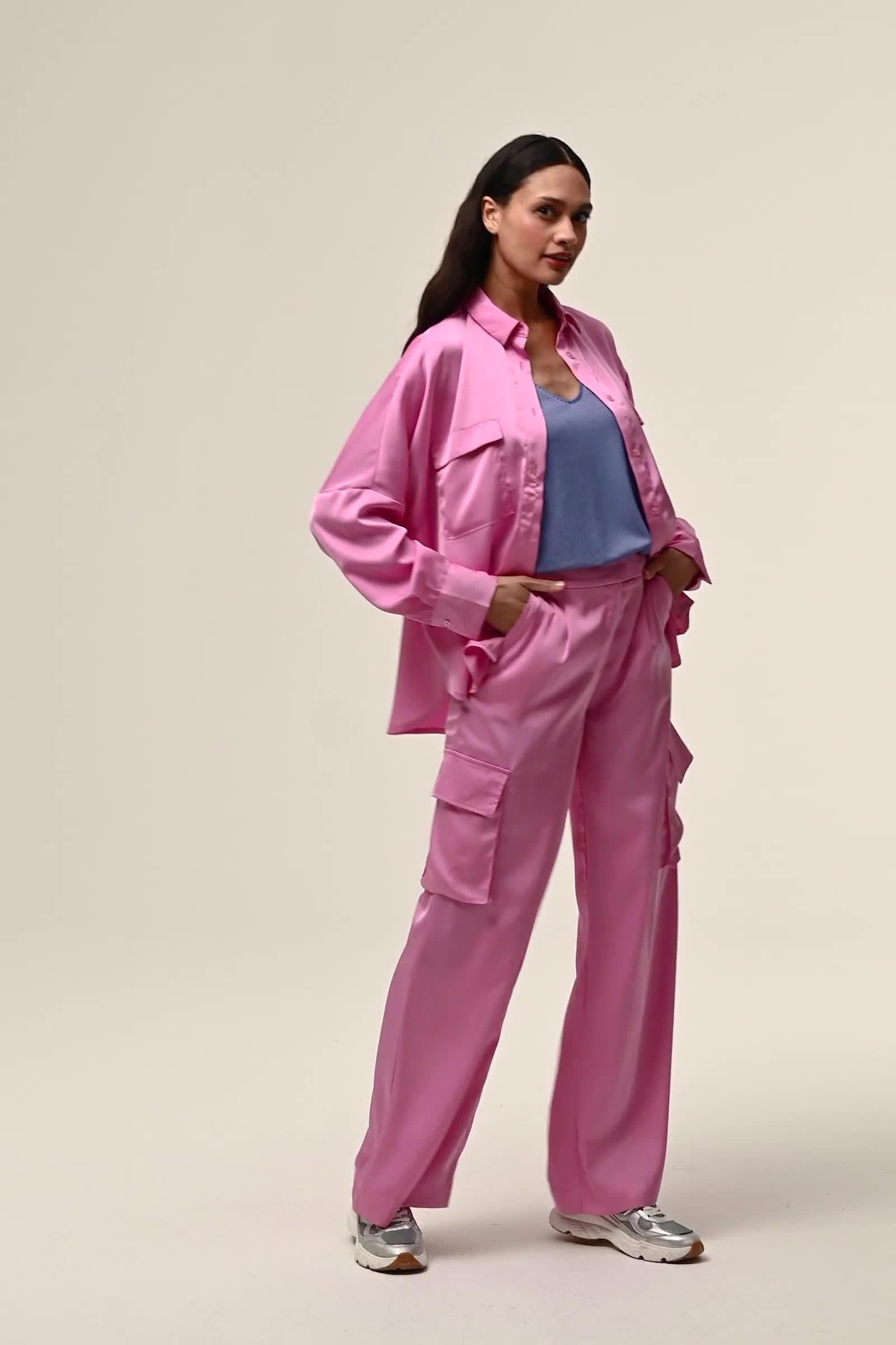 CKS Dames - SANZA - Bluse Kurze Ärmel - Rosa